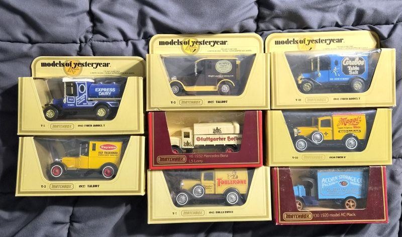 Matchbox Model of Yesteryears Collection of 8 , Made in United Kingdom, NIB