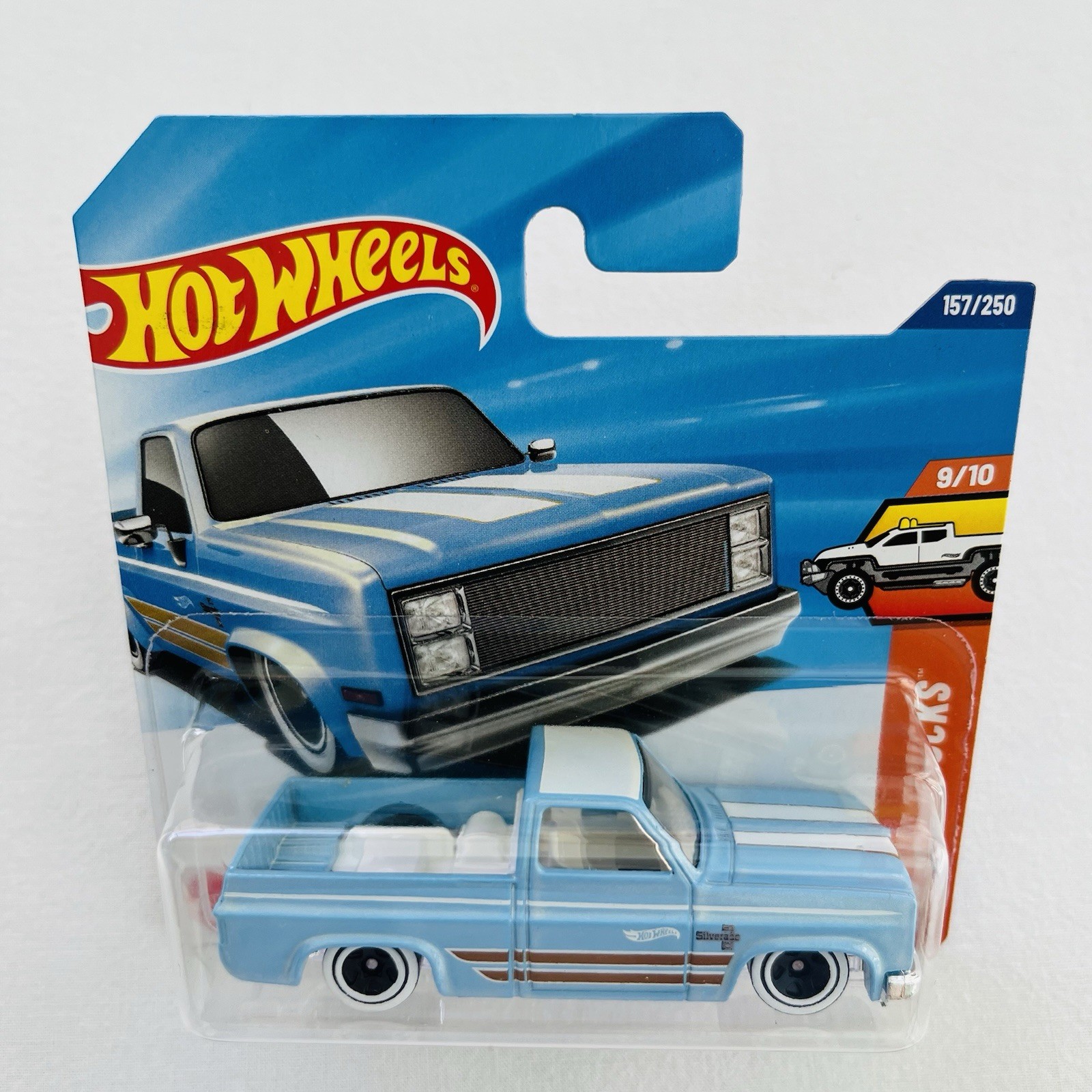 2025 Hot Wheels ‘83 Chevy Silverado Light Blue #157/250 HW Hot Trucks SHORT CARD