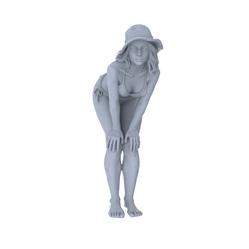 MRY-SFW 1/64/87 Modern Beach Swimsuit Female HO N Scale Miniature Diorama Figure