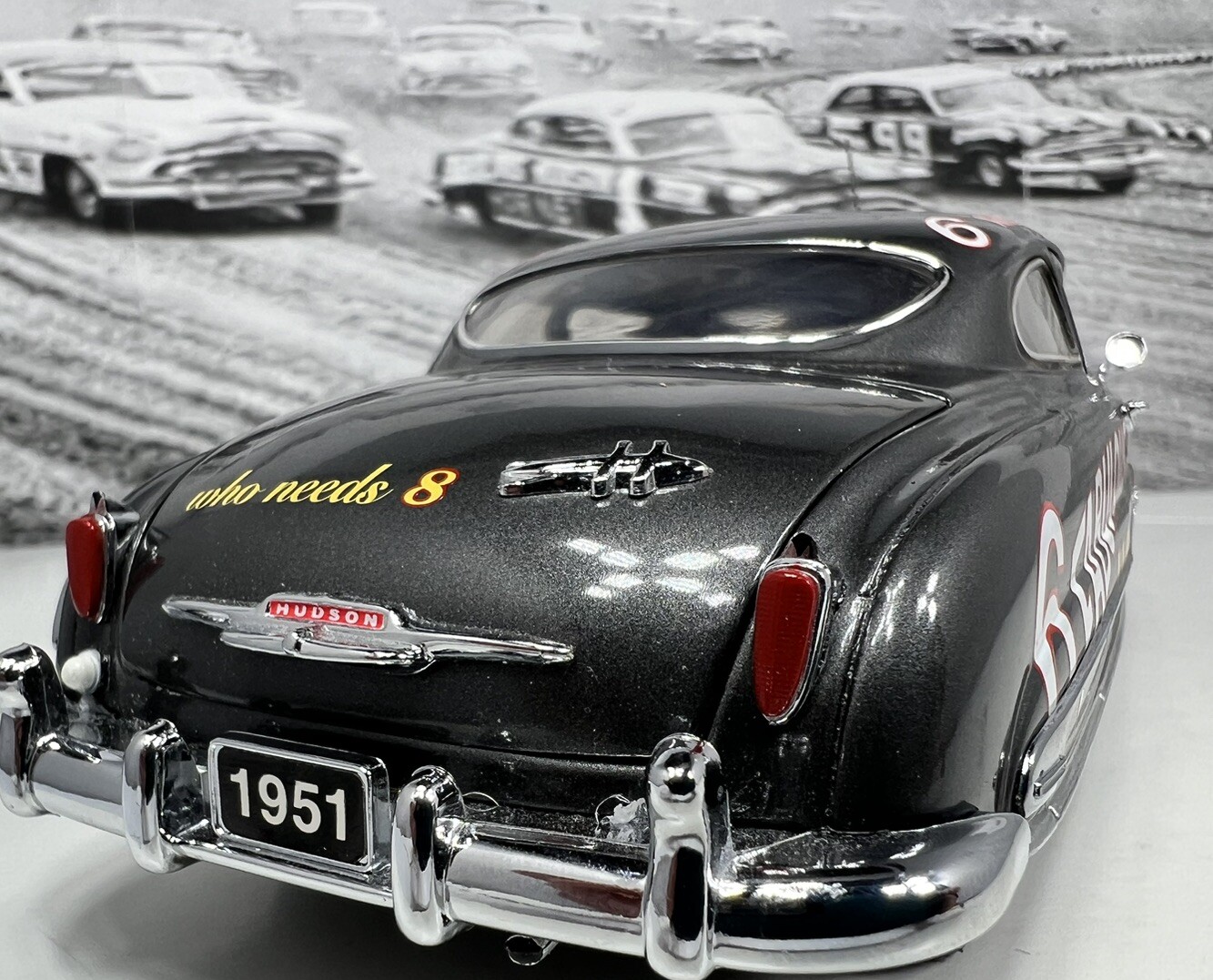 Franklin Mint 1951 Hudson Hornet Coupe #6 Stock Car Gray 1:24 – RARE Papers