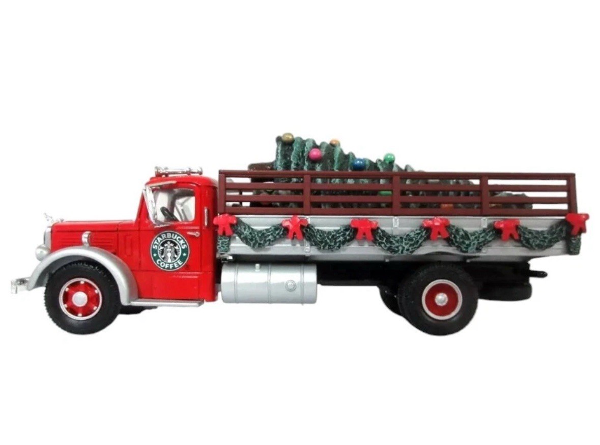 CORGI 2003 STARBUCKS Holiday 1940s MACK LJ Truck Die Cast 1/50