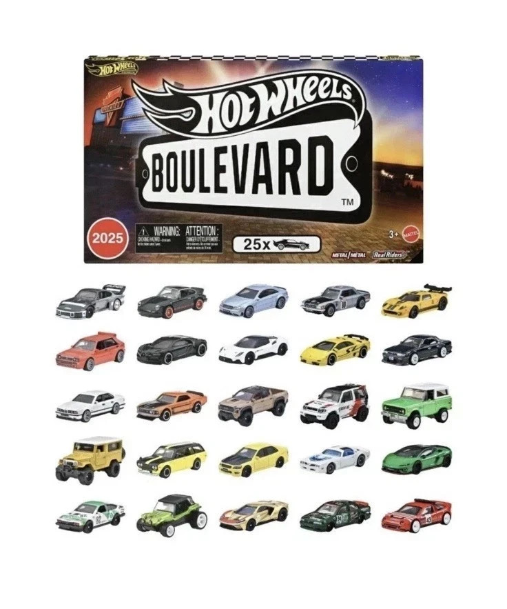 2025 Hot Wheels Boulevard 25 Car Factory Complete Set JFM00 Toy New Premium 1:64