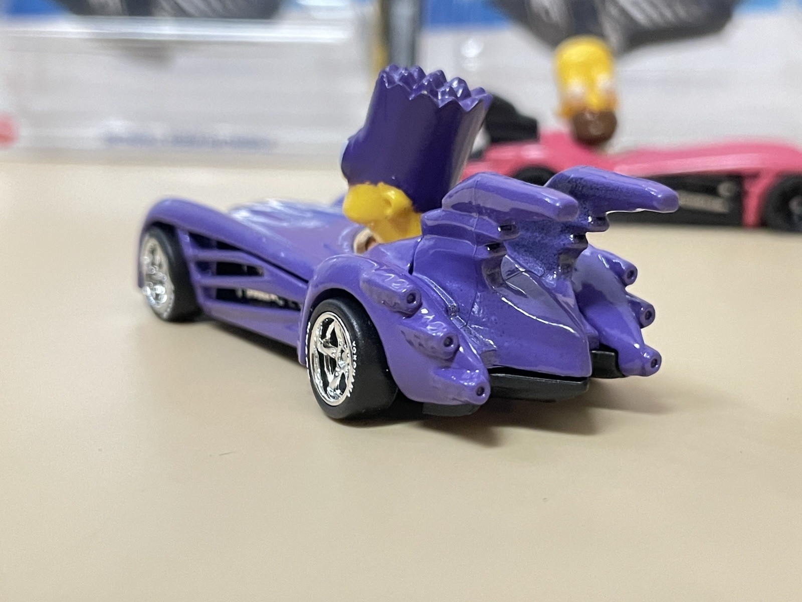 Hot Wheels The Simpsons Family Batmobile CUSTOM + CUSTOM Bartmobile