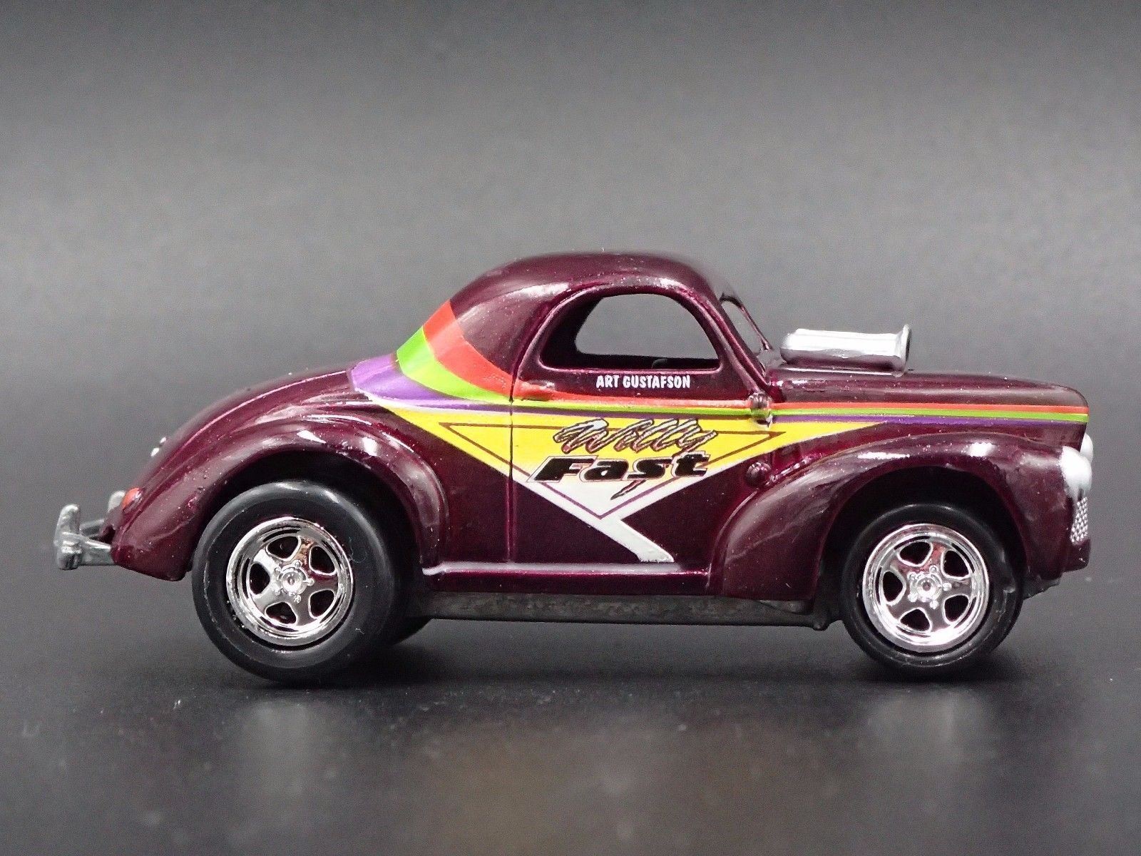 1941 41 WILLYS GASSER COUPE WILLY FAST NHRA 1:64 SCALE DIORAMA DIECAST MODEL CAR