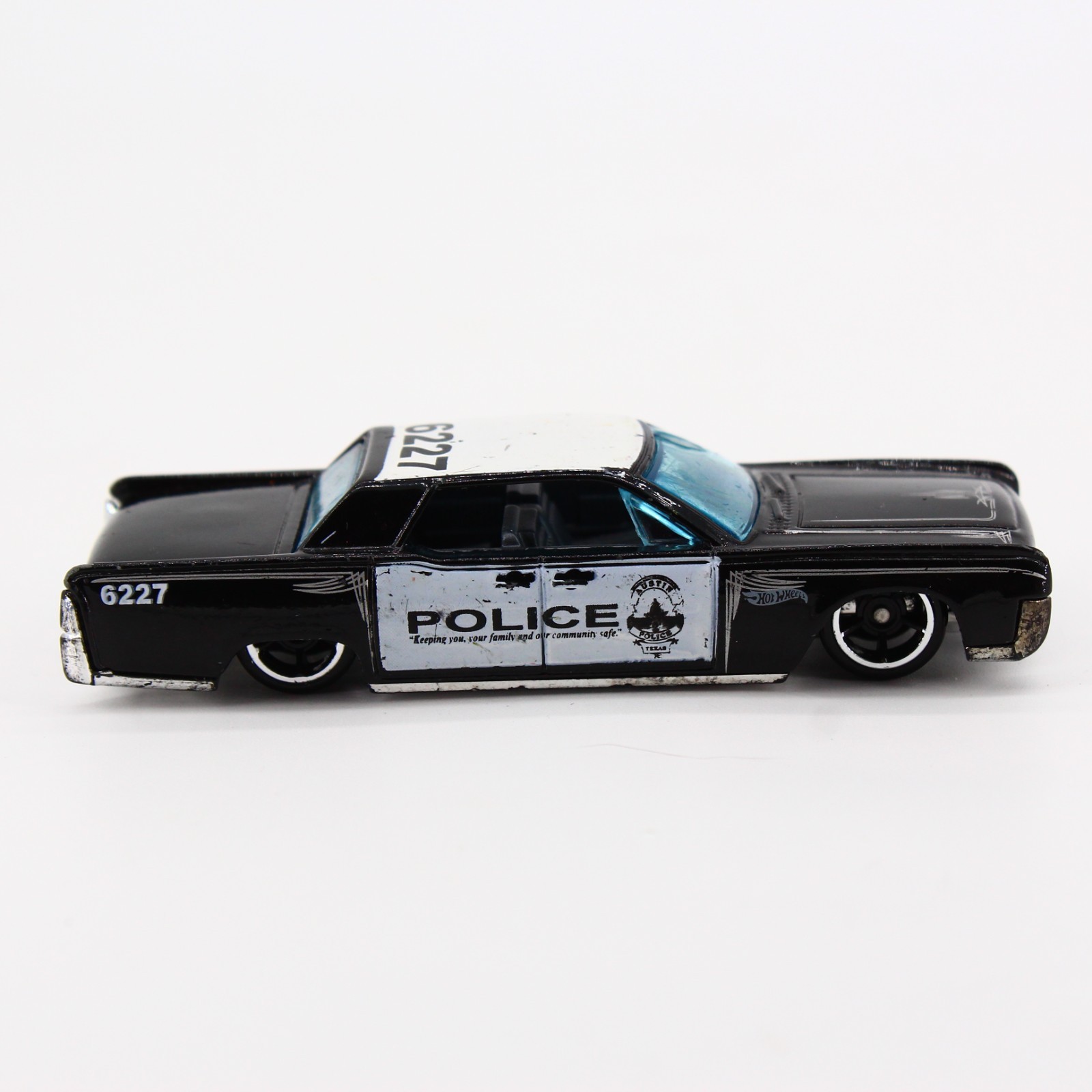Hot Wheels 1964 Lincoln Continental Police Car Black 1:64 Diecast Loose