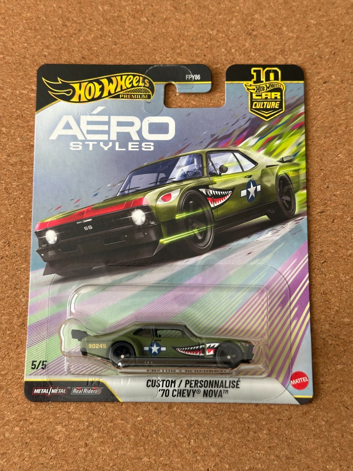 Hot Wheels Premium Car Culture Aero Styles Custom ’70 Chevy Nova – Fast Shipping