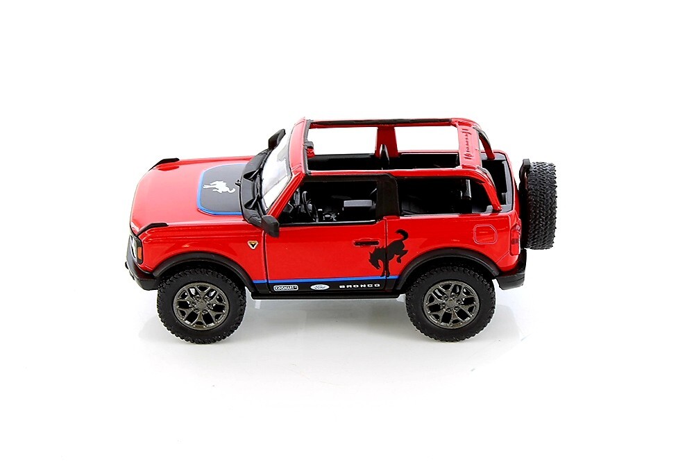 5438DFA 022 BY KINSMART Ford Bronco Hard Top 1:34 Scale Diecast. Red (NO BOX)