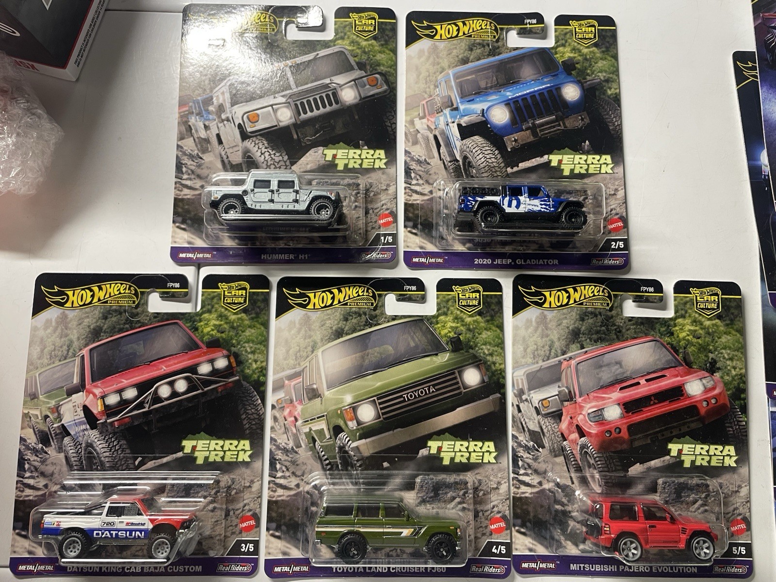 5 pcs x LOT Diecast MATTEL Hot Wheels Premium Culture C Terra Trek FPY86-961C H1