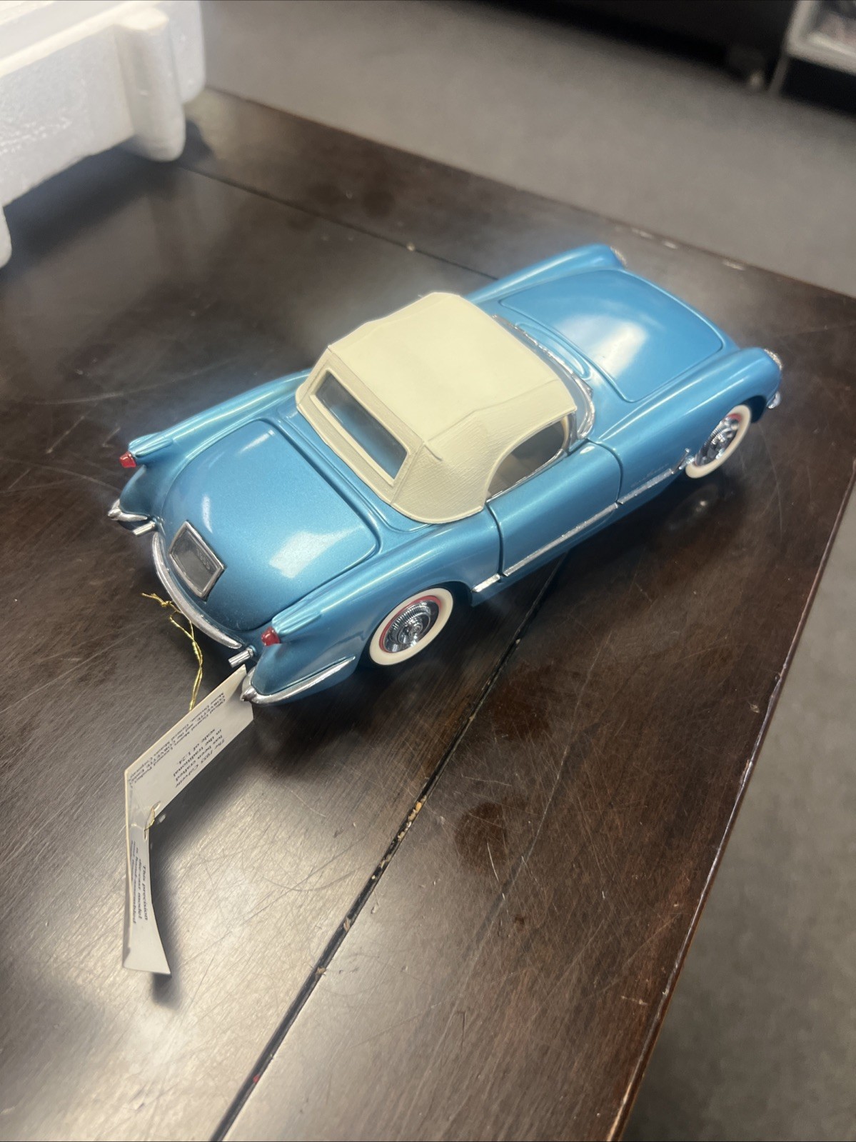 Franklin Mint Blue 1955 Chevrolet Corvette w/ Removable Top 1:24 Scale