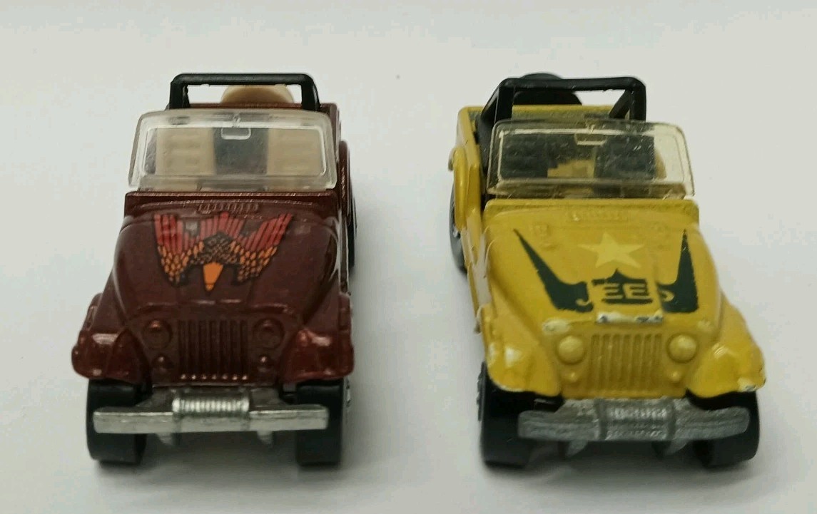 Hot Wheels Black Wall Jeep CJ7 4×4 Military Green And Copper Golden Eagle 1981