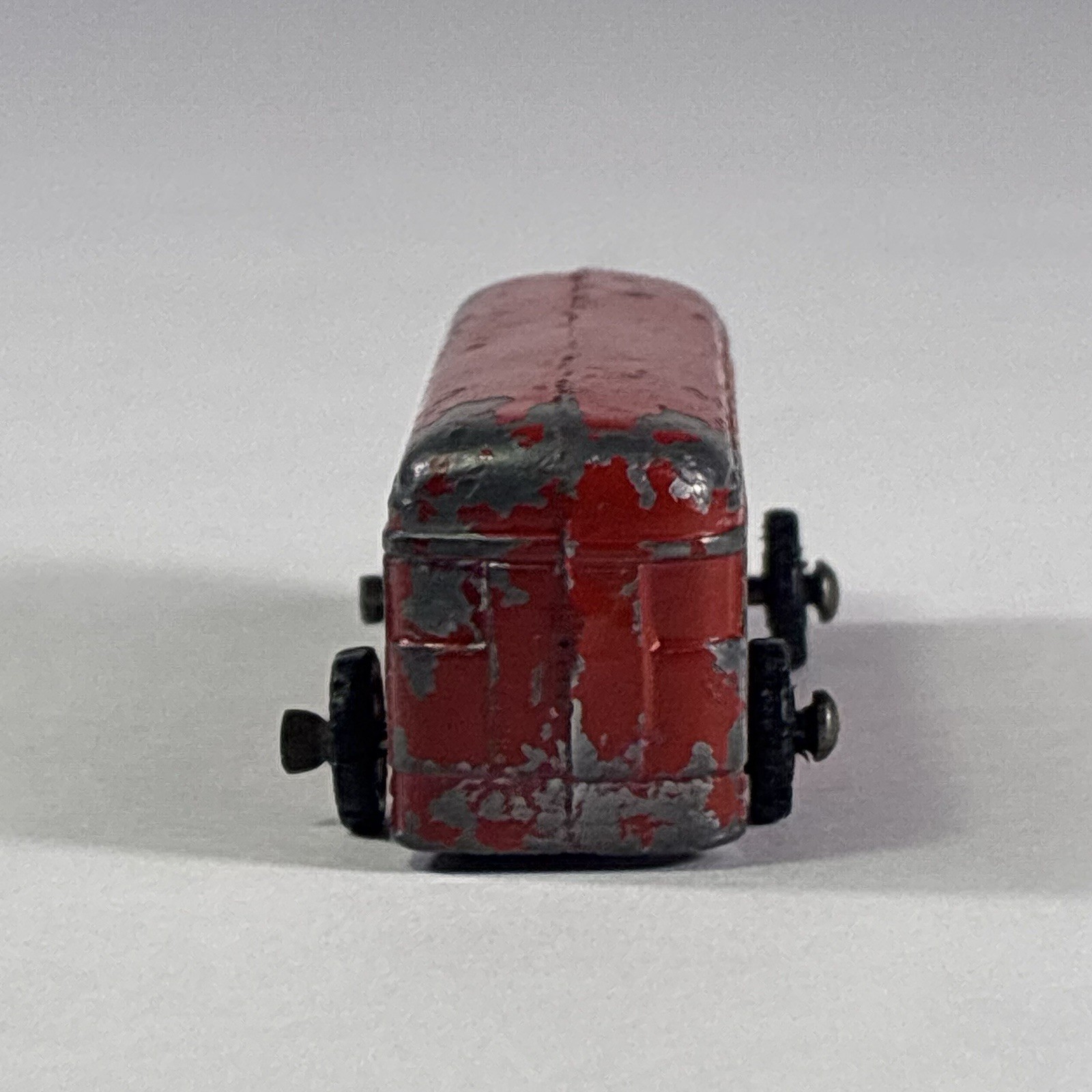 Vintage Red Diecast 1940s Coach Bus 2.5” Steel Toy
