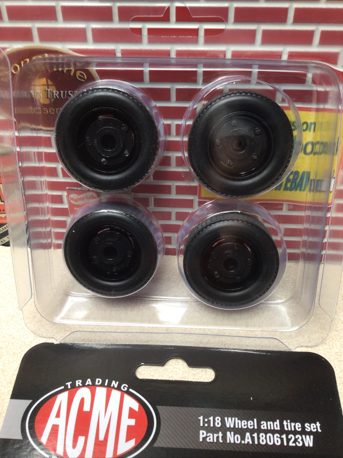 1/18 ACME Mopar Black Steel Wheel and Tire Set A1806123W Last Ones In Stock