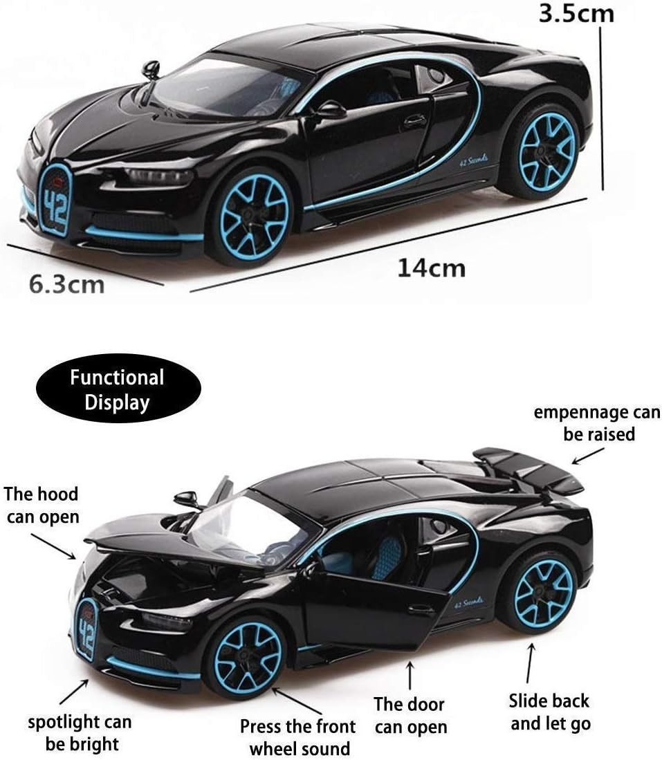 Luxury 1:24 W/B Bugatti Chiron Die Cast Car – Perfect for Kids & Collectors!