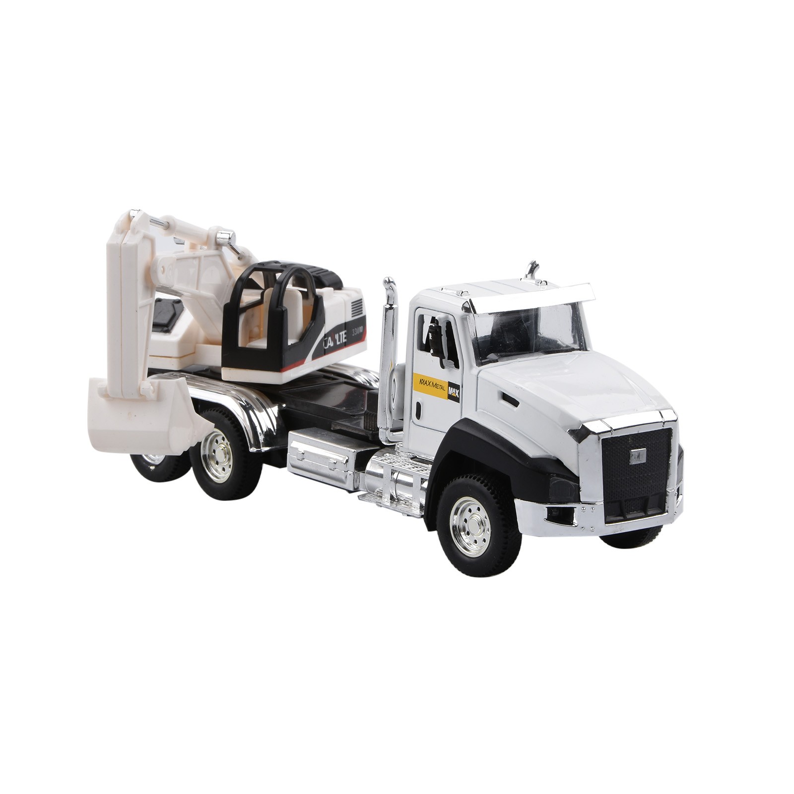 1:50 Engineering Alloy Truck Model Car Kid Toy Vehicle Gift/Decoration Pull Back