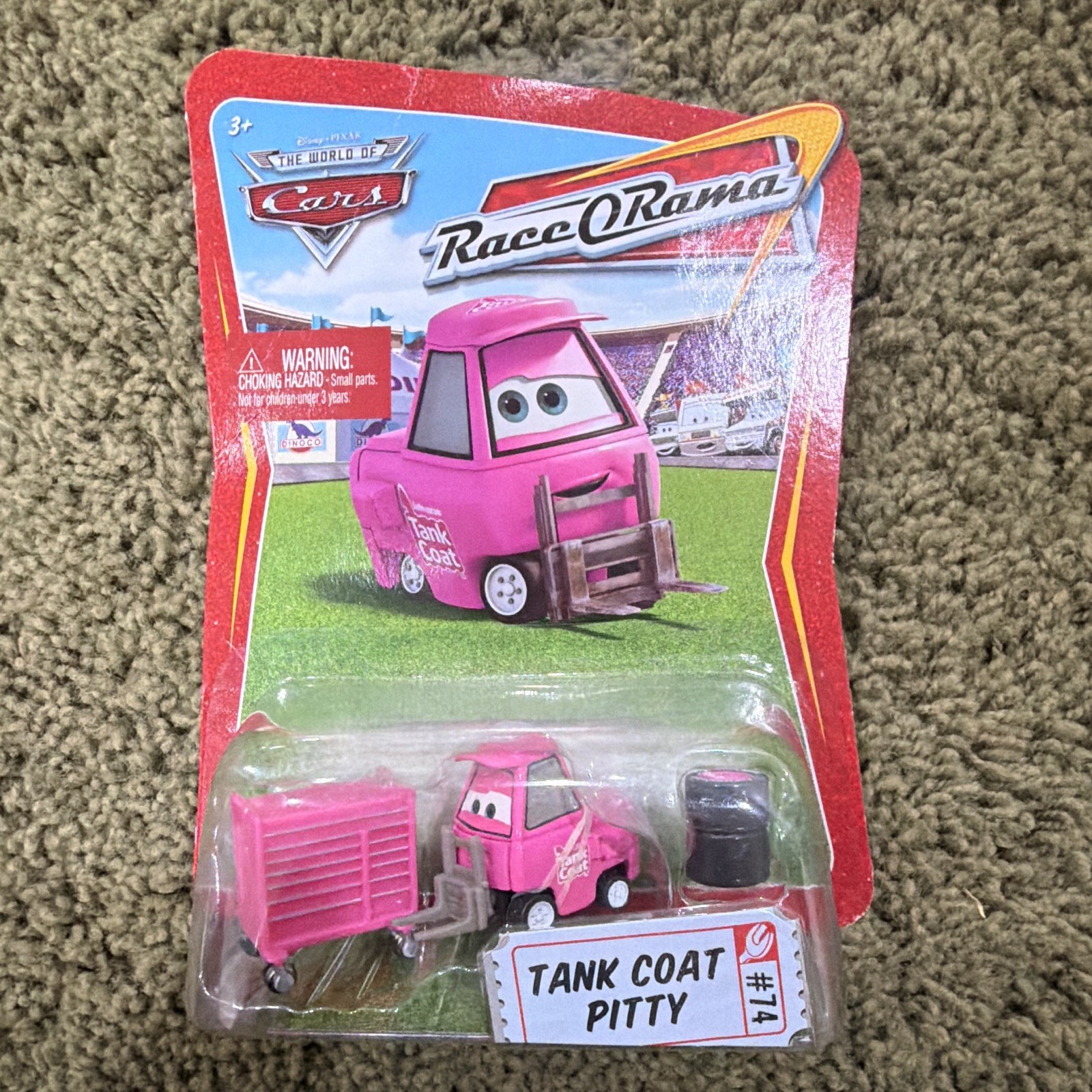 Mattel Disney Pixar Cars Race O Rama Tank Coat Pitty 1:55 Diecast Unopened