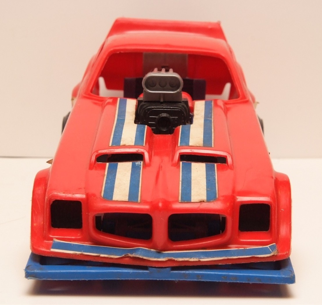 Vintage 1976 Ideal Toys Evel Knievel Red Firebird Funny Car Dragster 14″ Long