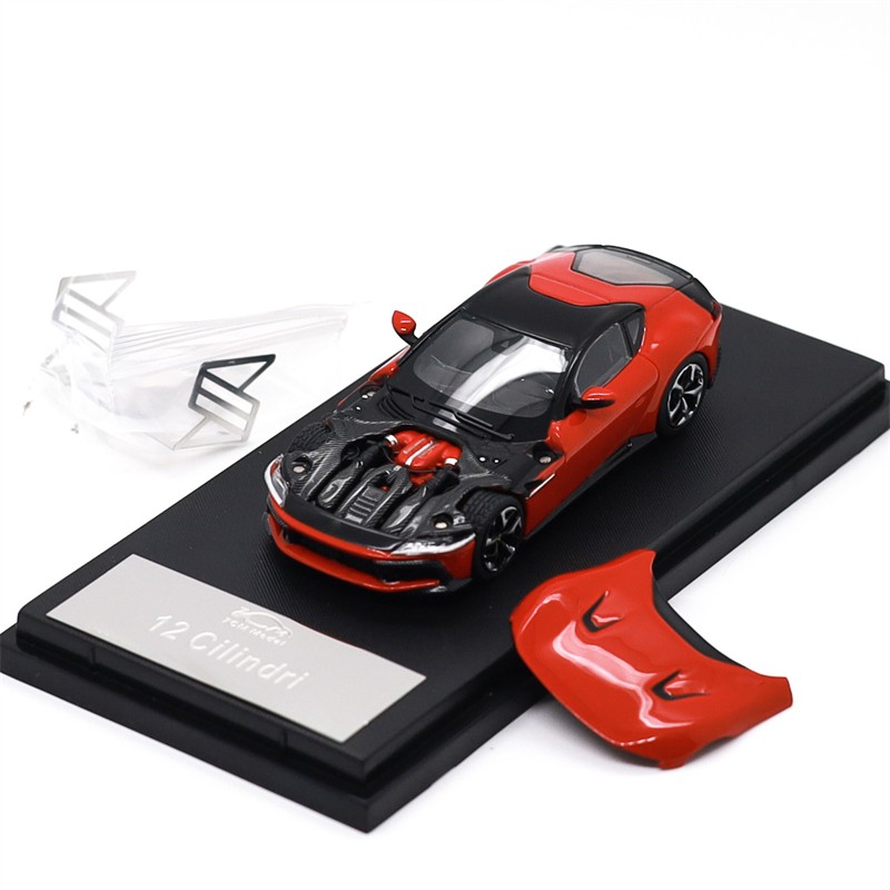 7CM Model 1:64 12 Cilindri Coupe Standard Red Diecast Model Car