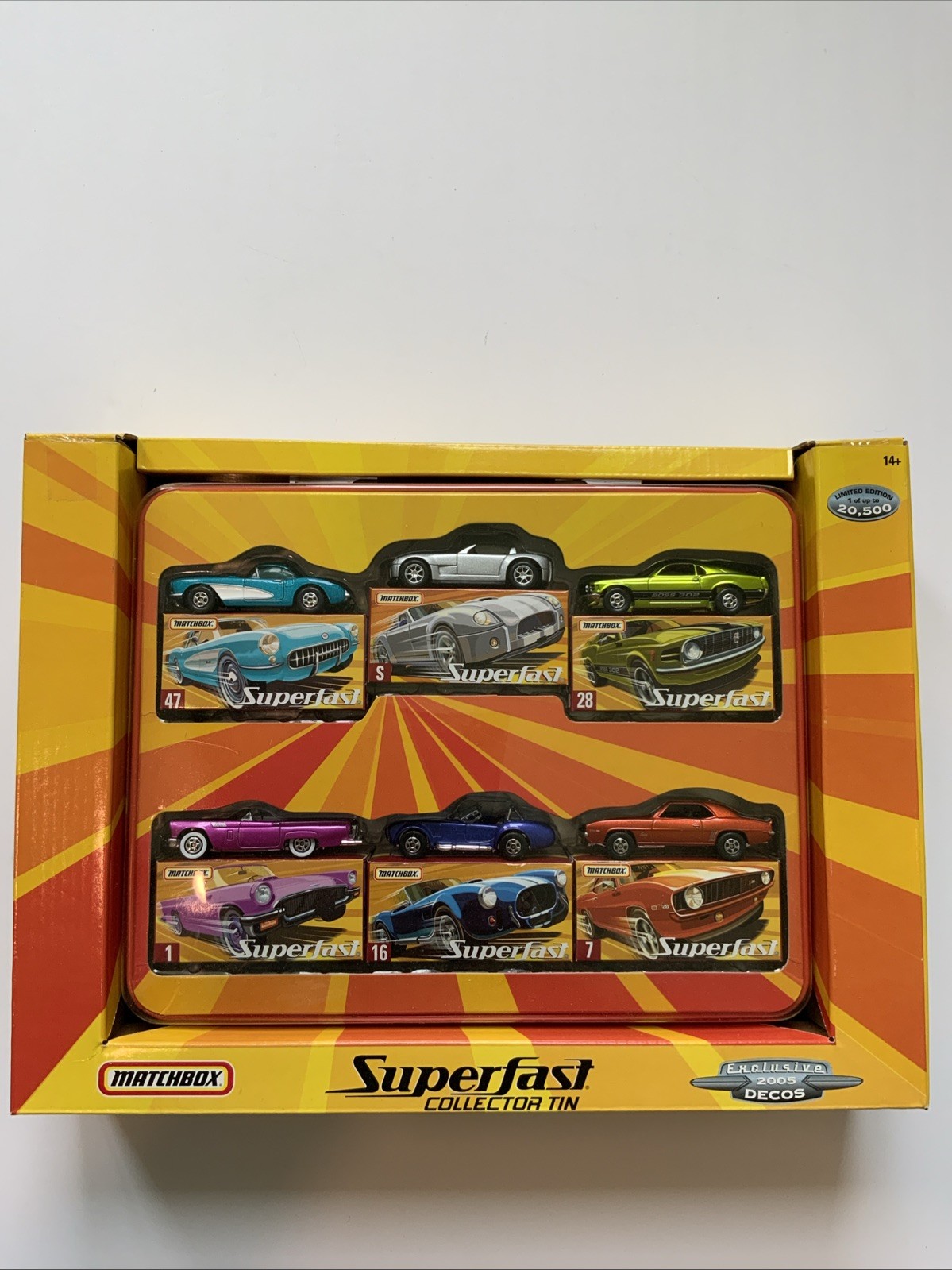 Matchbox Collectors 2005 Exclusive Colors 6 Vehicles Superfast In Collector Tin