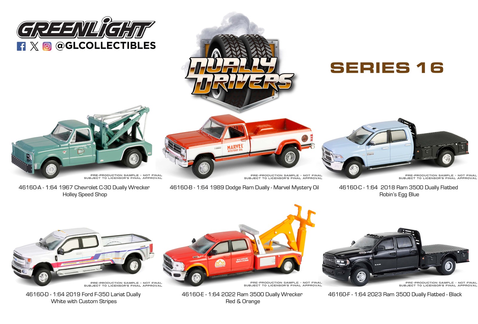 Greenlight Dually Drivers 16 – 1989 Dodge Ram Dually Pickup 46160-B