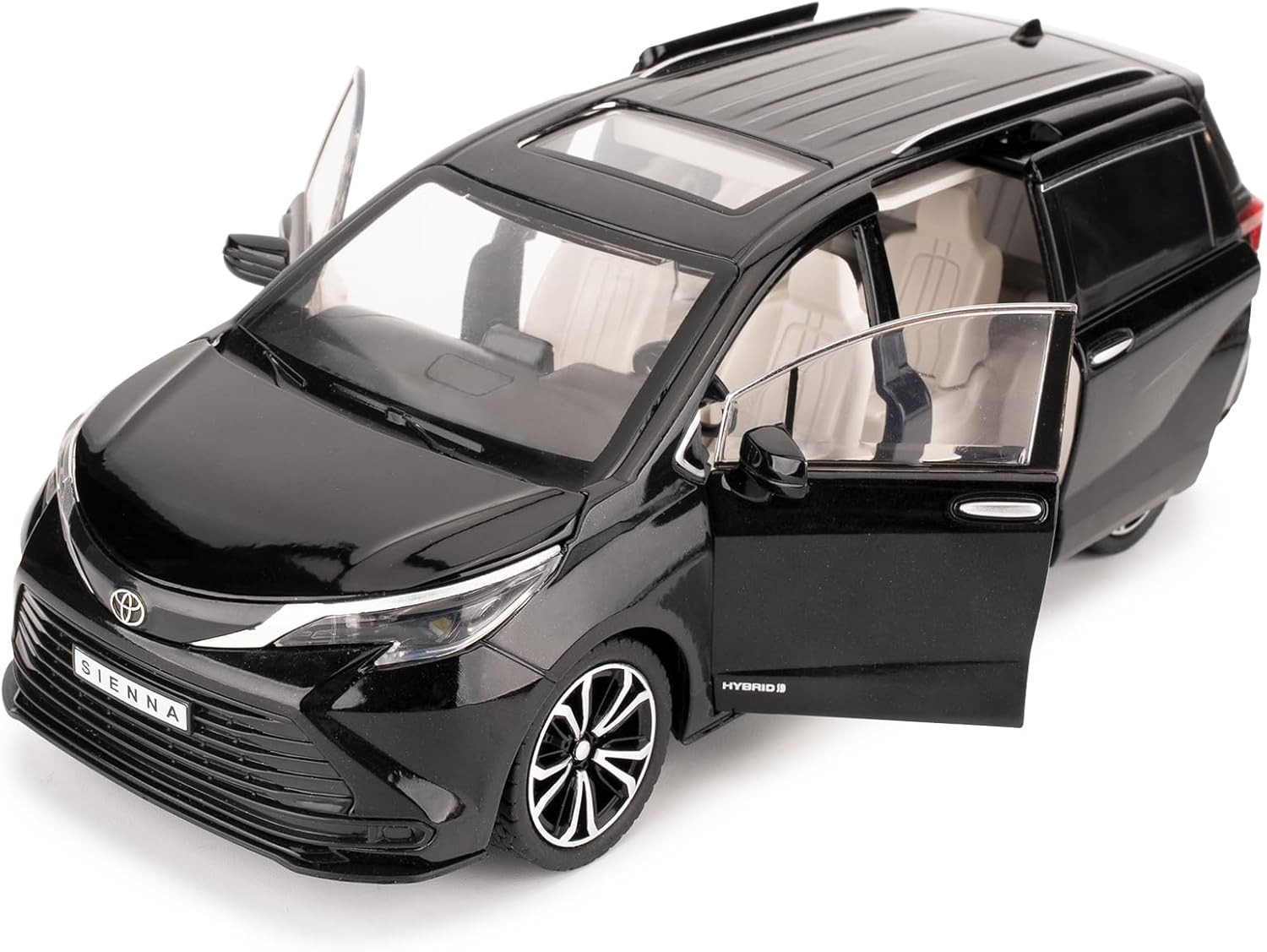 1:24 Compatible for Sienna MPV Car Model, Pull Back Diecast Toy Car with Sounds＆