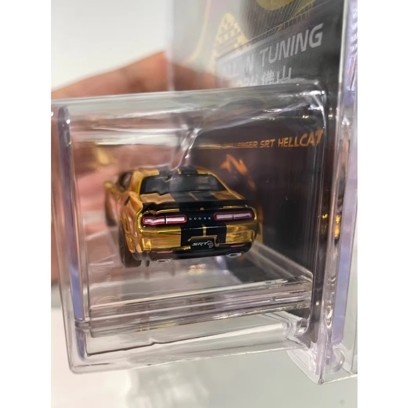 2PCS Greenlight 1:64 Dodge Challenger Srt Hellcat Ford Mustang GT Chrome Car