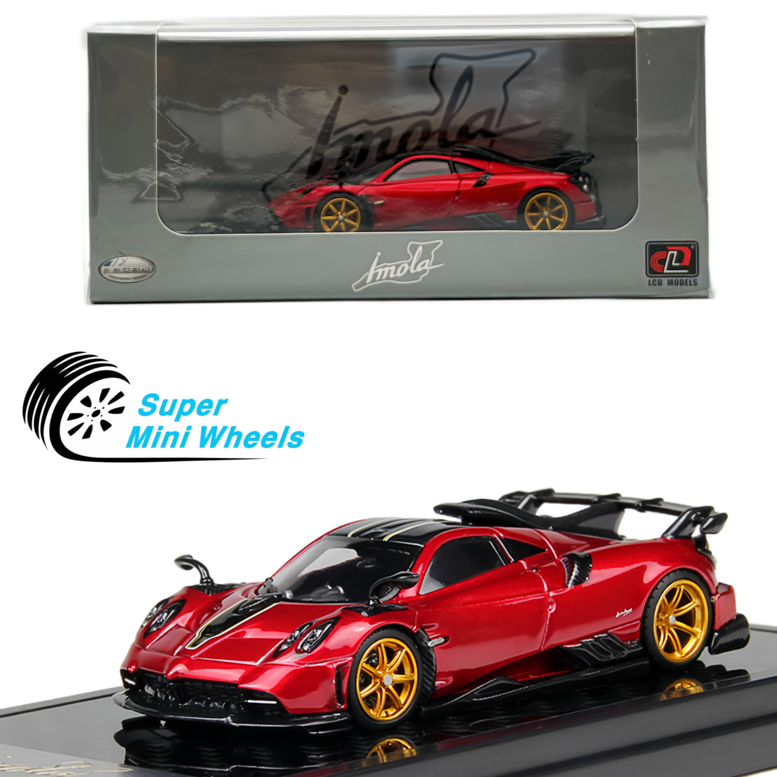 LCD Models 1:64 Pagani Imola Coupe Red – Diecast Model