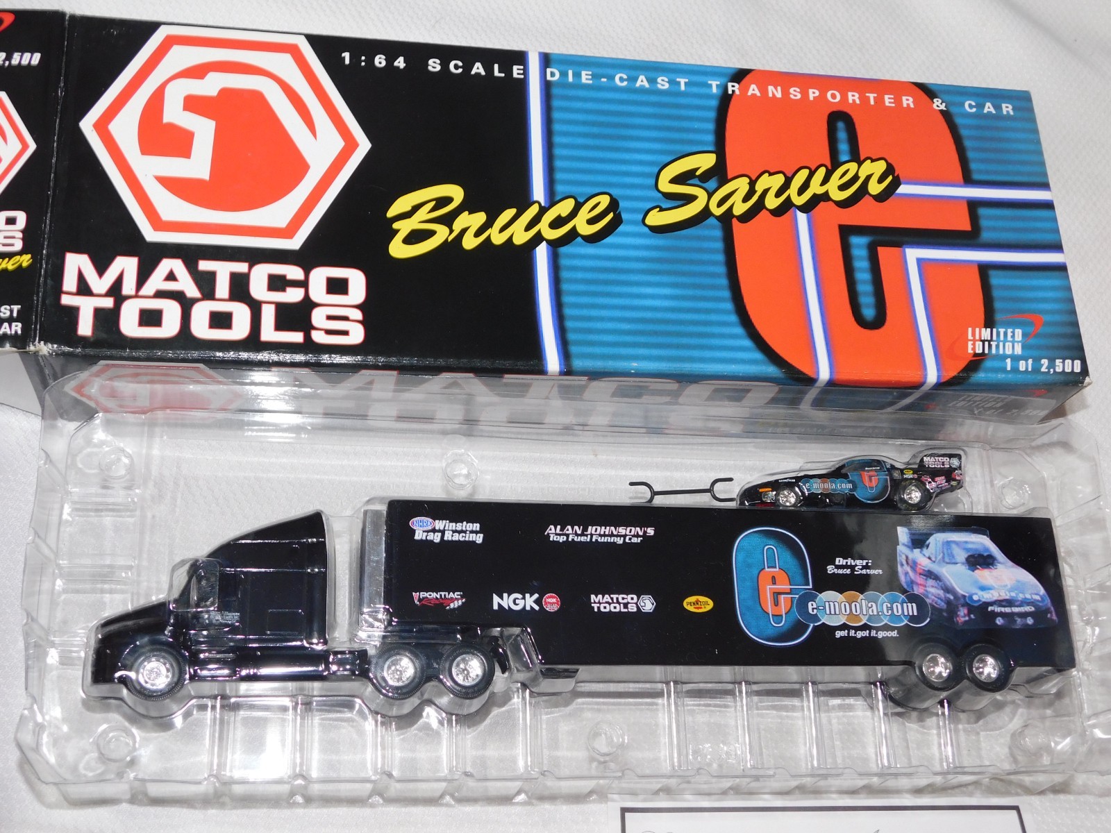 Matco Tools 1:64 RACING CHAMPIONS Transporter Car DRAGSTER Bruce Sarver Limited