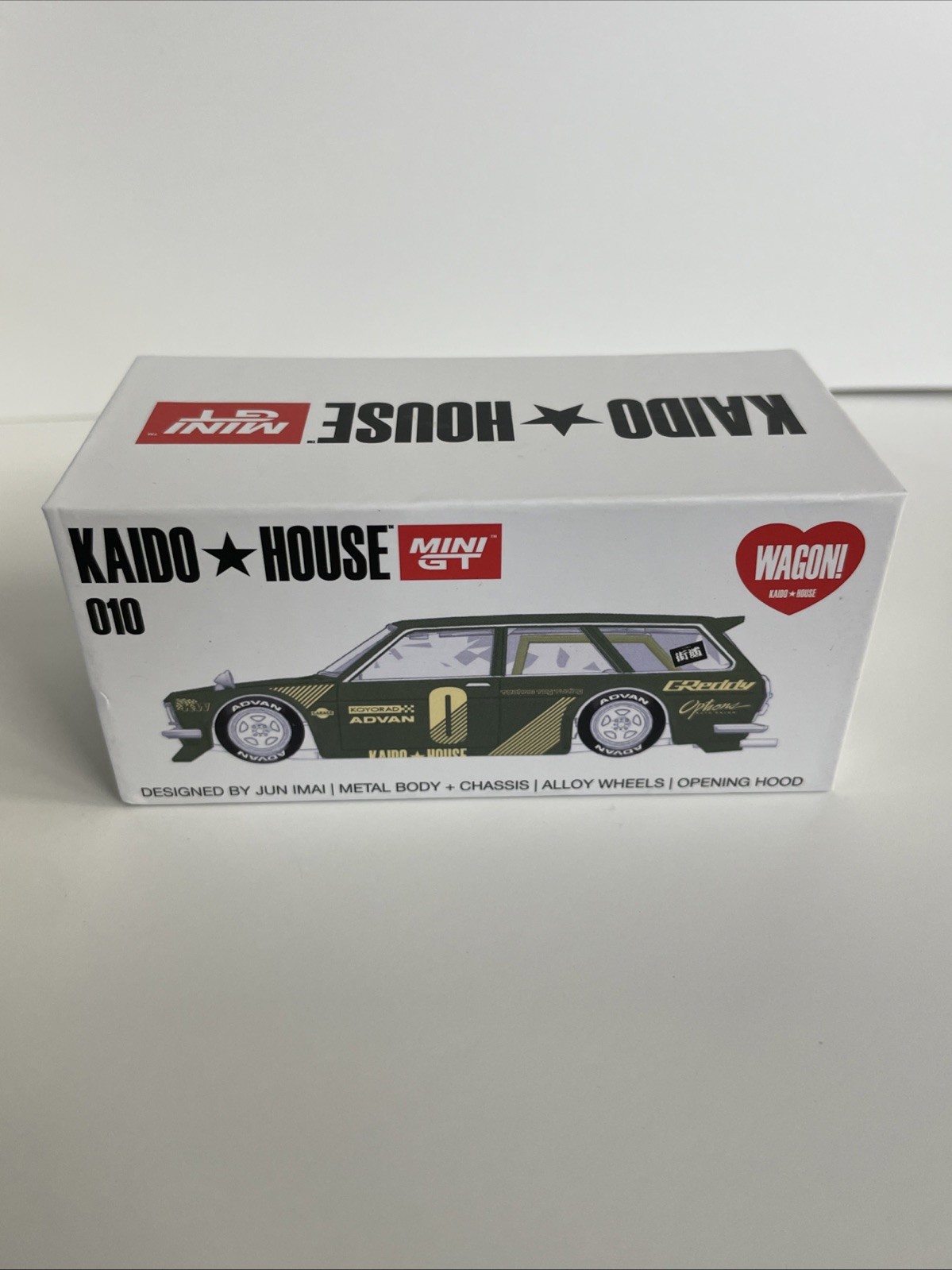 2022 Mini GT Kaido House 010 Datsun 510 Wagon Green KHMG010 (Open Box) 1:64