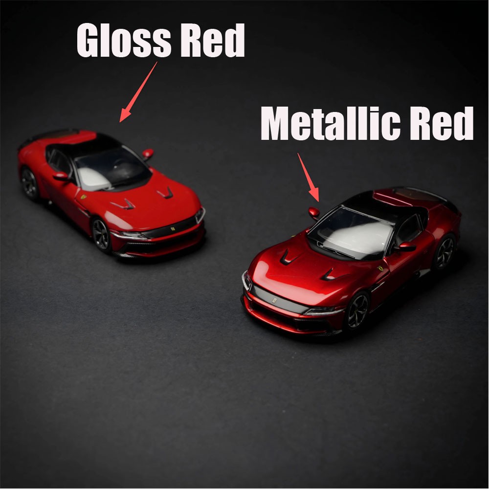 1/64 12 Cilindri Open Front Hood Diecast Alloy Car Model Collectible
