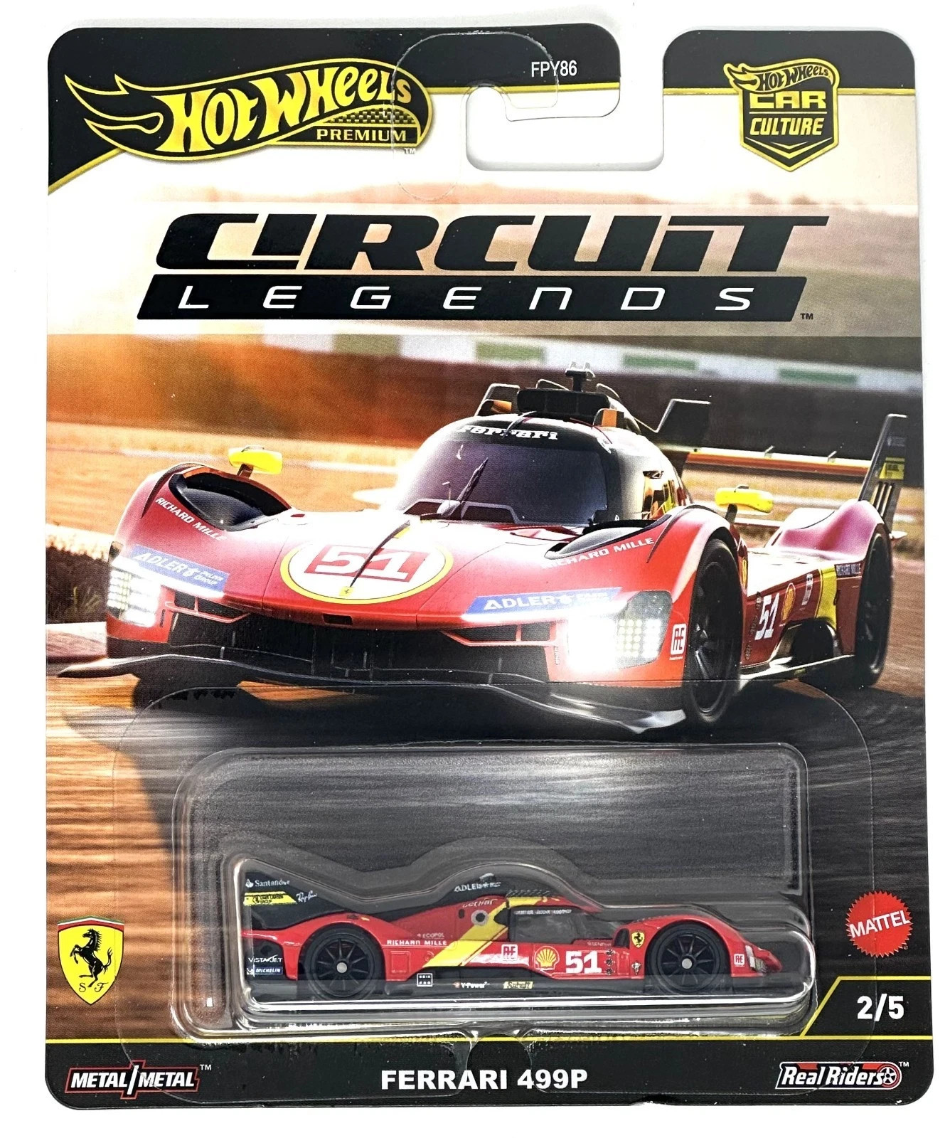 Hot Wheels Premium 2025 Car Culture “Circuit Legends” Ferrari 499P Red 1:64