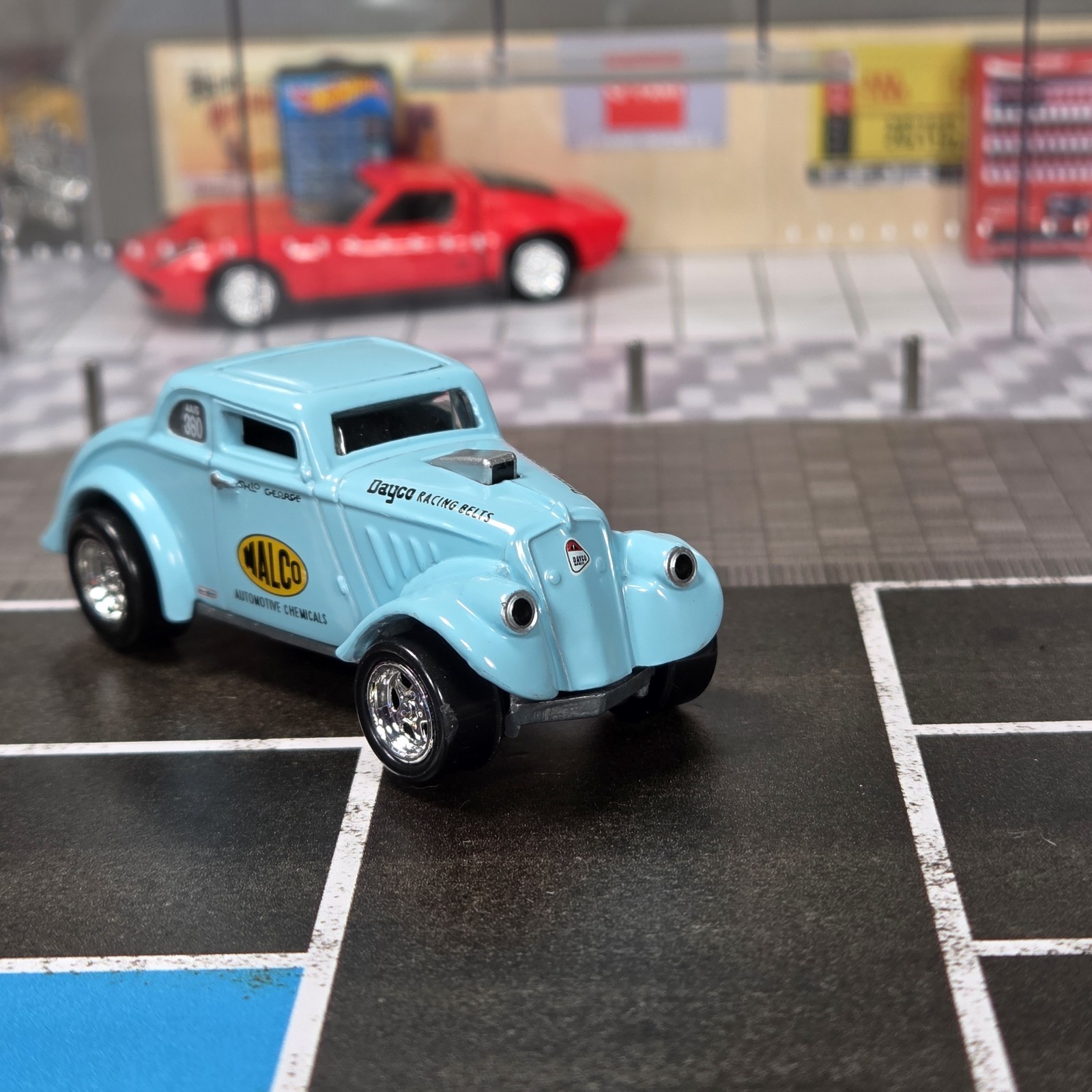 Johnny Lightning OHIO GEORGE 1933 WILLYS MALCO GASSER NHRA 1/64 Blue 33 Hot Rod