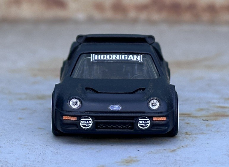 CUSTOM MADE Hot Wheels KEN BLOCK Matte Black Ford RS200 HOONIGAN tapped screwed