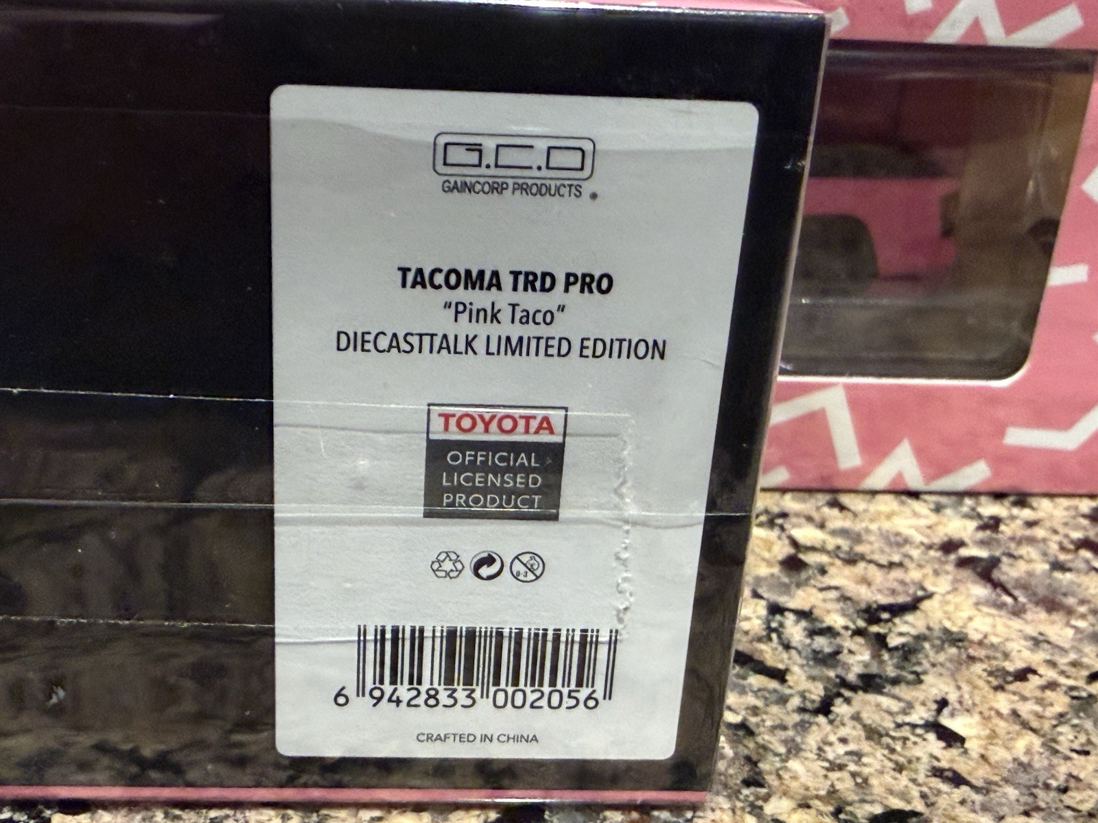 Chase 1/64 DiecastTalk Exclusive GCD Toyota Tacoma TRD PRO Pink Taco 1.0 Chase