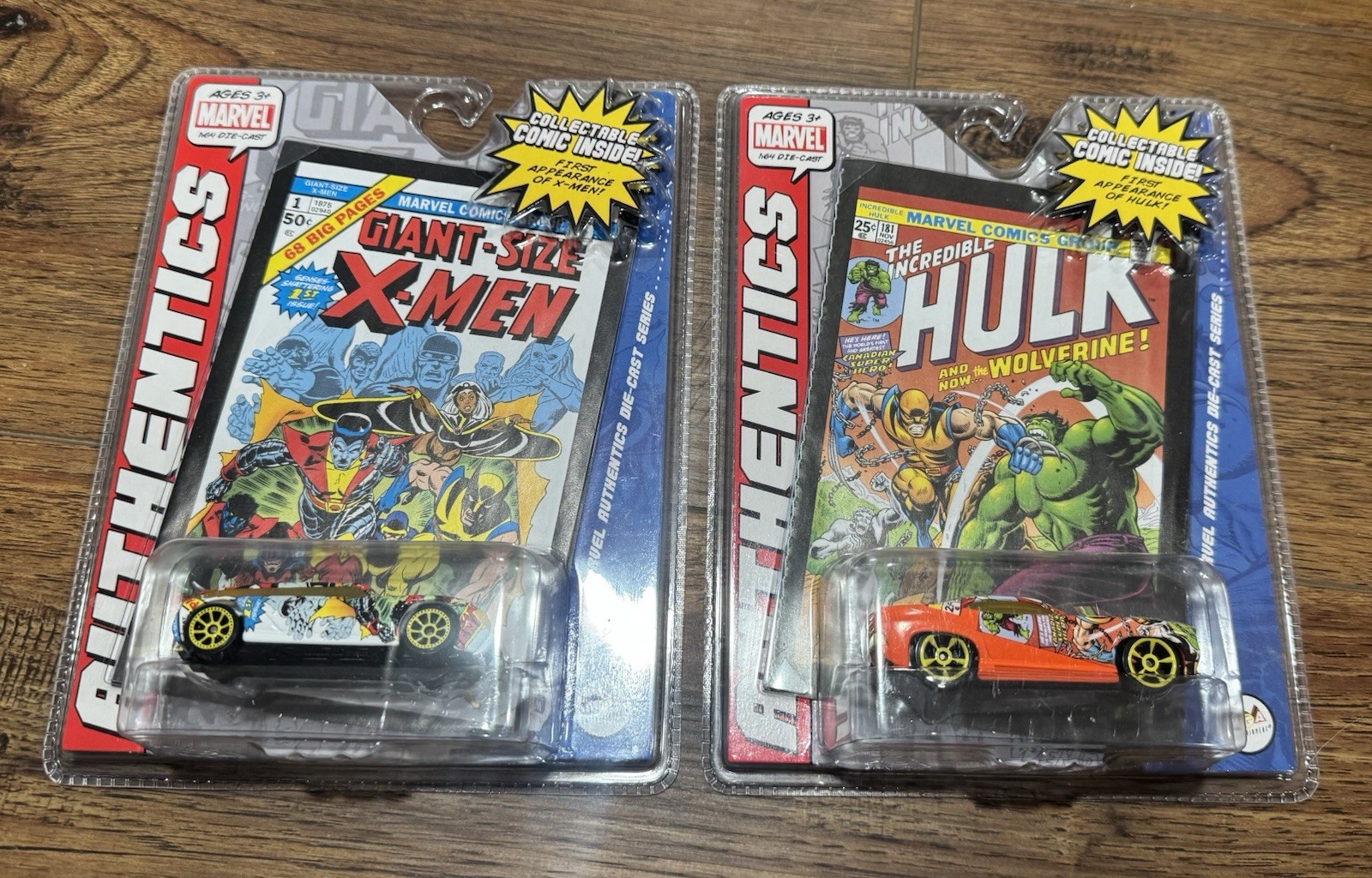 Marvel Authentics 1:64 Die Cast Cars The Hulk x men lot