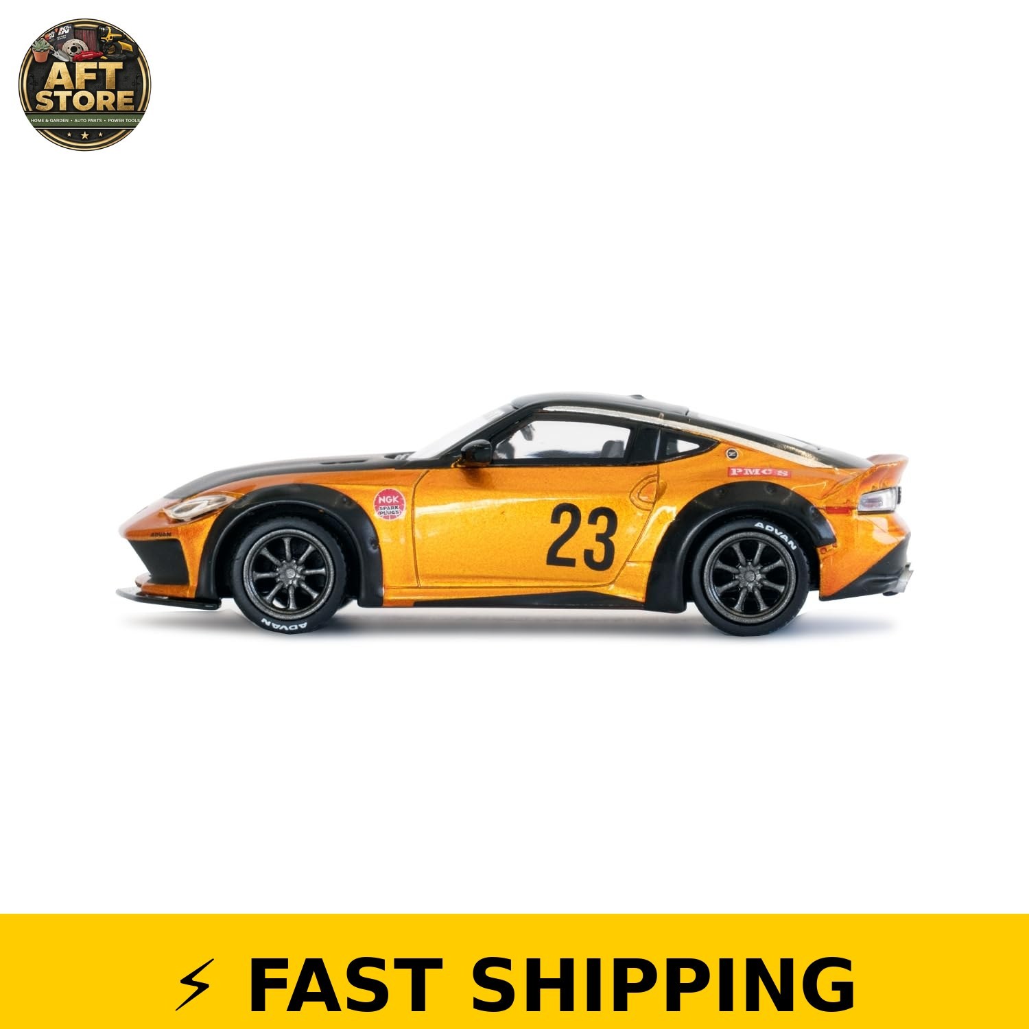 Liberty Walk LBWK Z RZ34 Diecast Model Car 1/64 Scale Orange