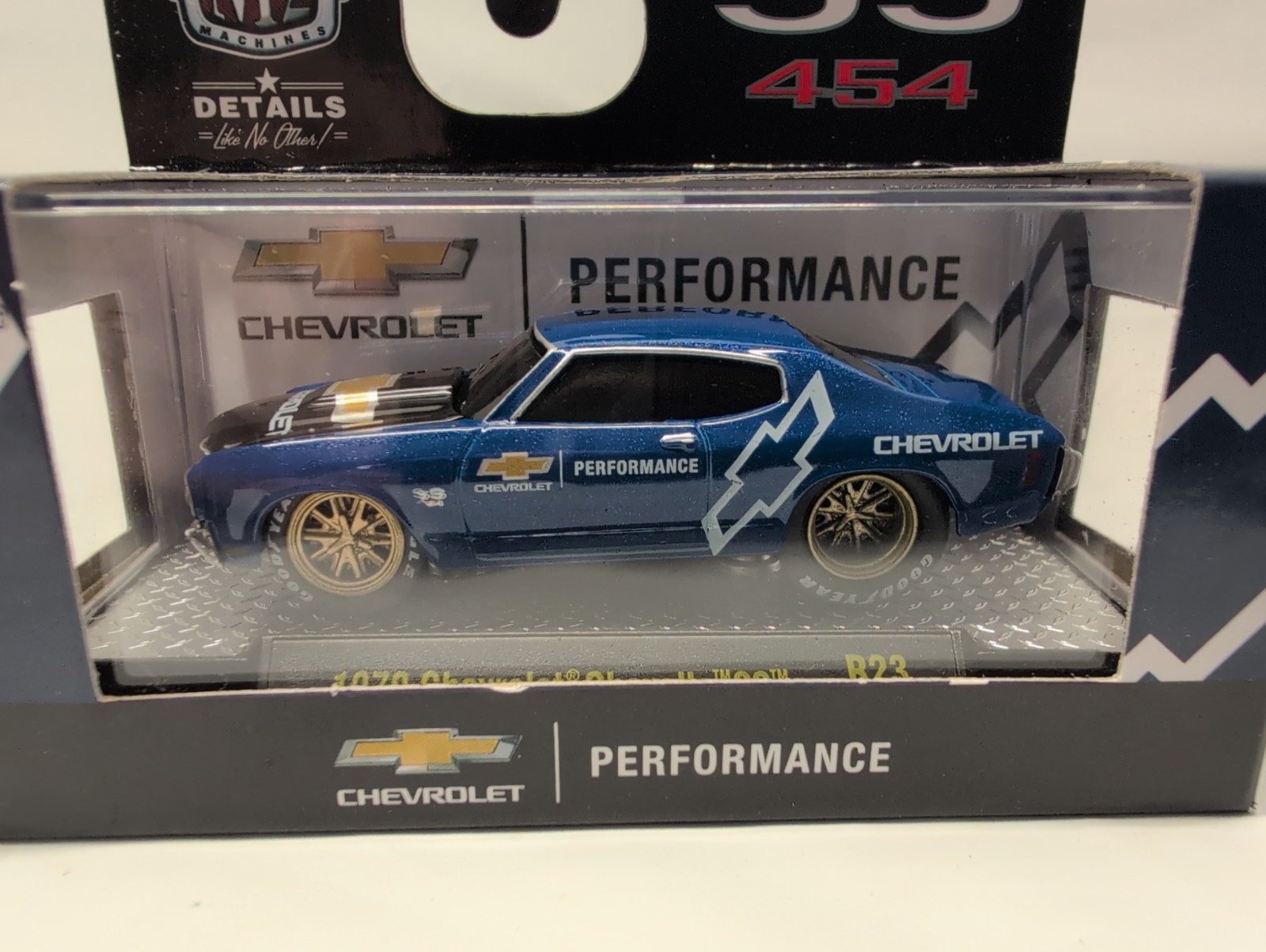 M2 Machines Ground Pounders 1970 Chevrolet Chevelle SS 454 R23 1:64 Blue Diecast