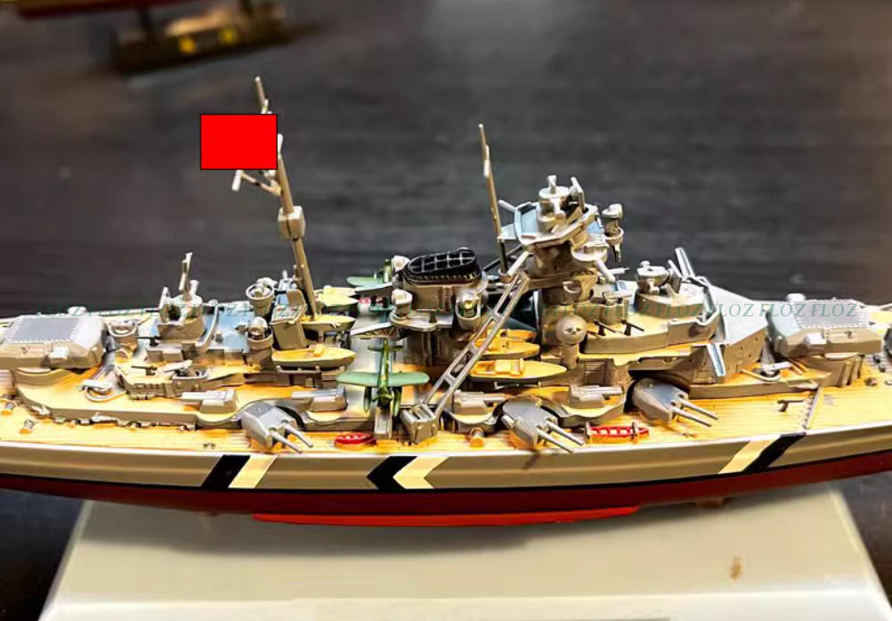 FLOZ WWII German Bismarck battleship 1/1000 DIECAST Ship Pre-builded Model