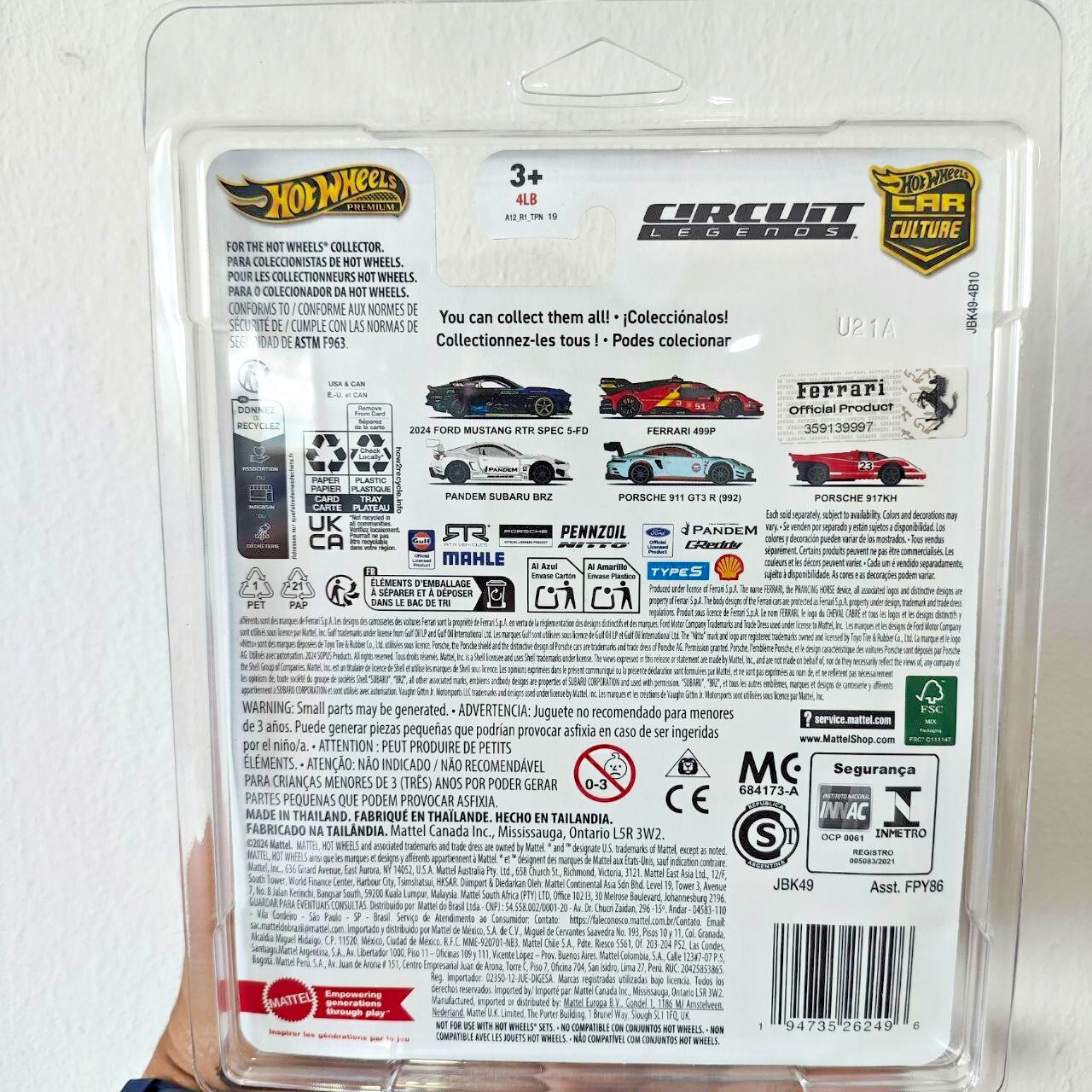 [ReadyStock] Hot Wheels Premium Ferrari 499P Circuit Legends 2/5 with Protector