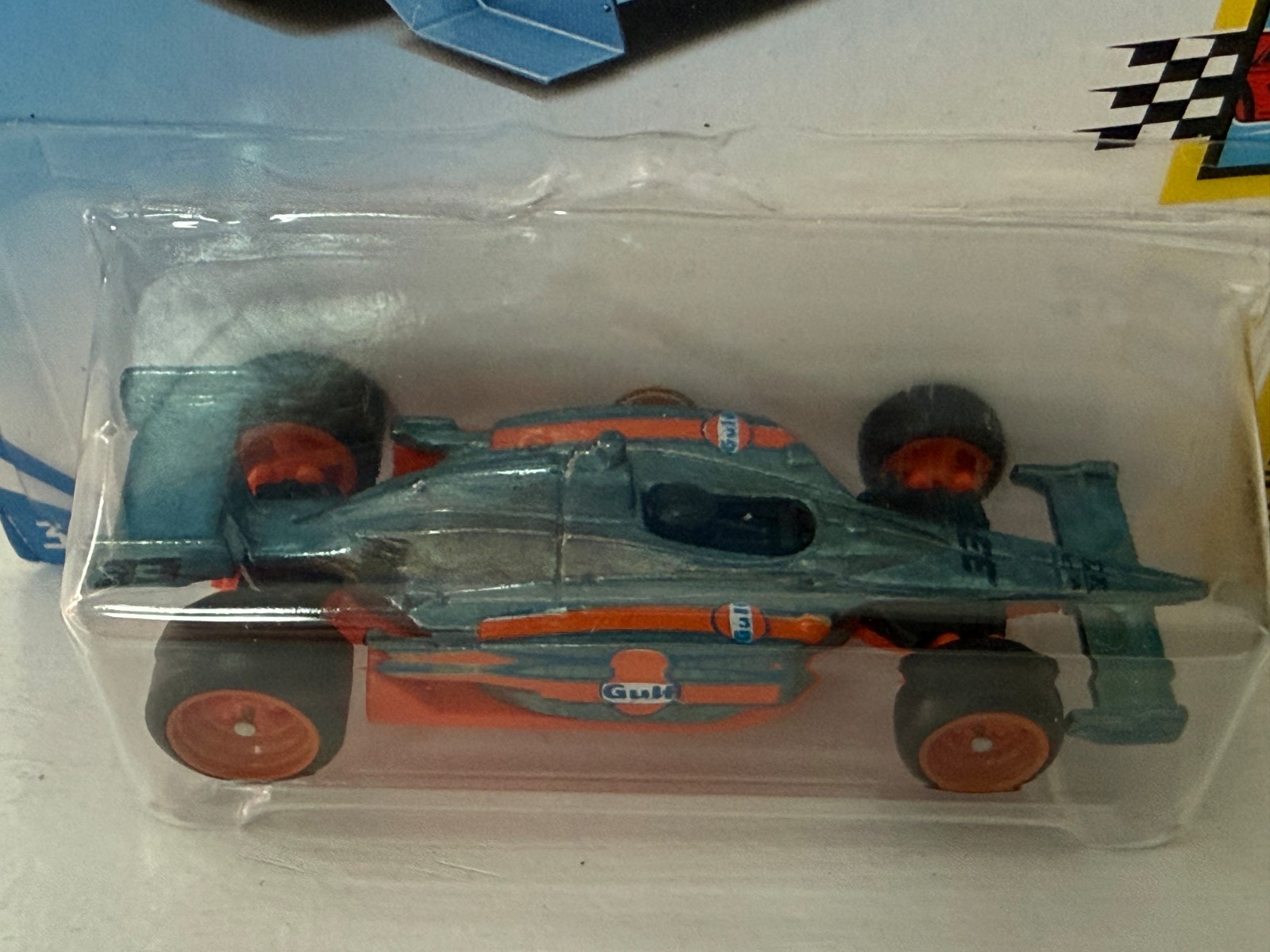 2018 HOT WHEELS SUPER TREASURE HUNT 5/10 TRACK STARS INDY 500 OVAL GULF 33 1:64