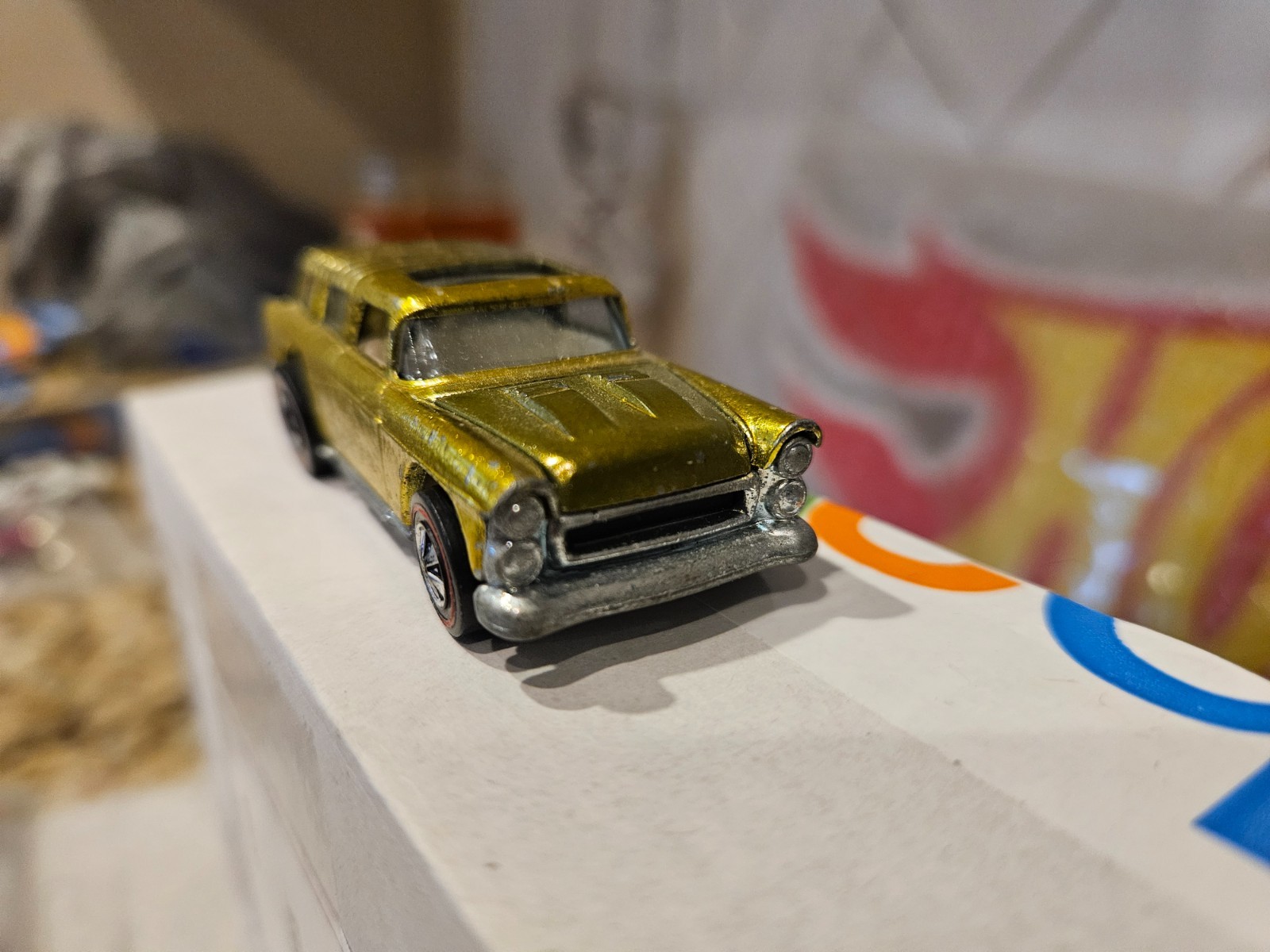HOT WHEELS Custom Nomad Redline SpectraFlame Gold White Int EXC ORIGINAL wButton