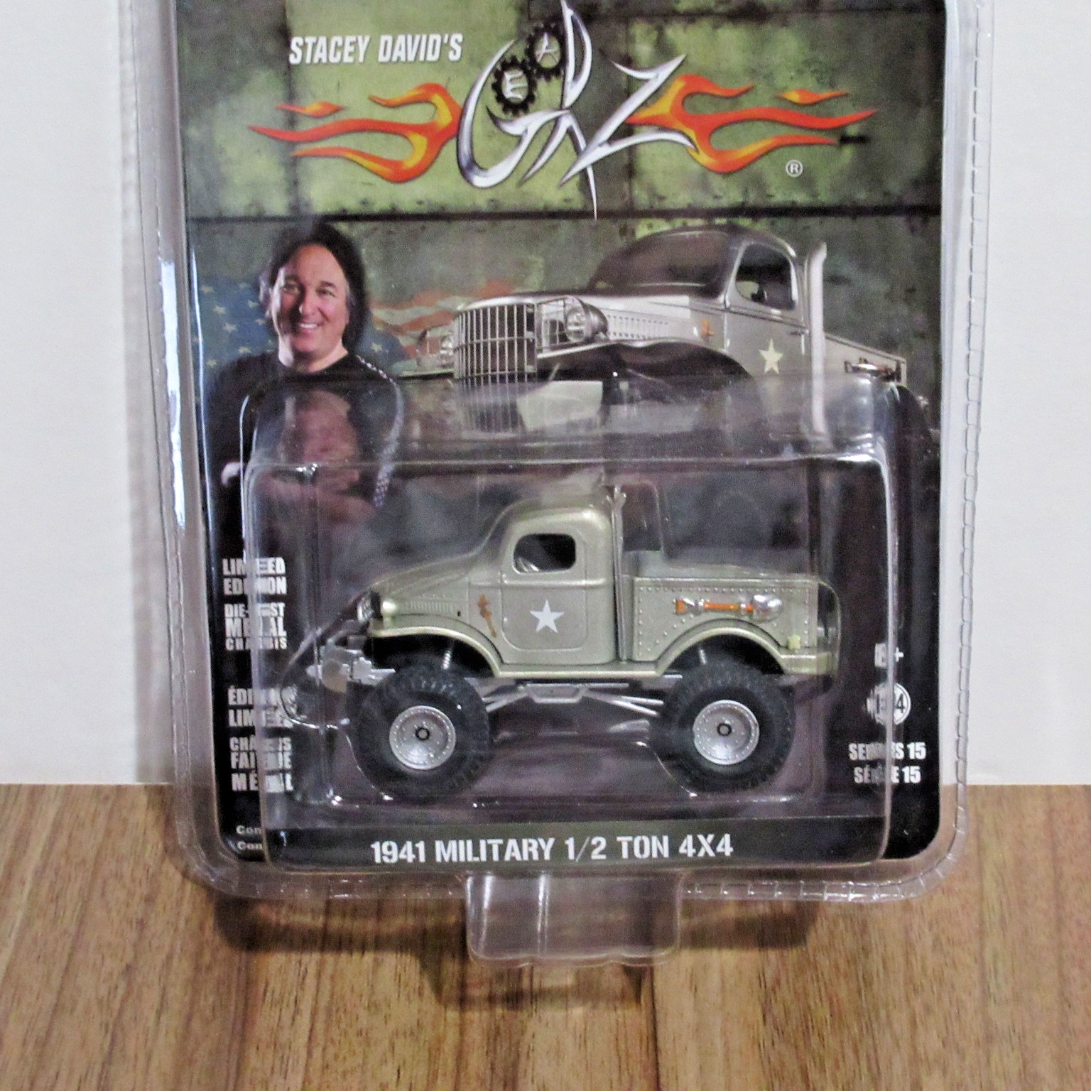 GREENLIGHT 1/64 HOLLYWOOD STACEY DAVID’S GEARZ 1941 MILITARY 1/2 TON 4×4