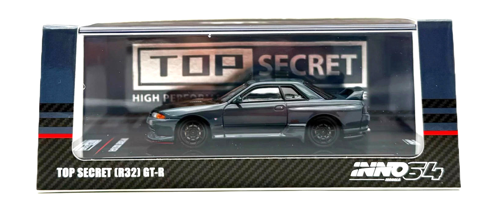 INNO64 1:64 Top Secret Nissan IN4-R32TS-STGR (R32) GT-R GREY