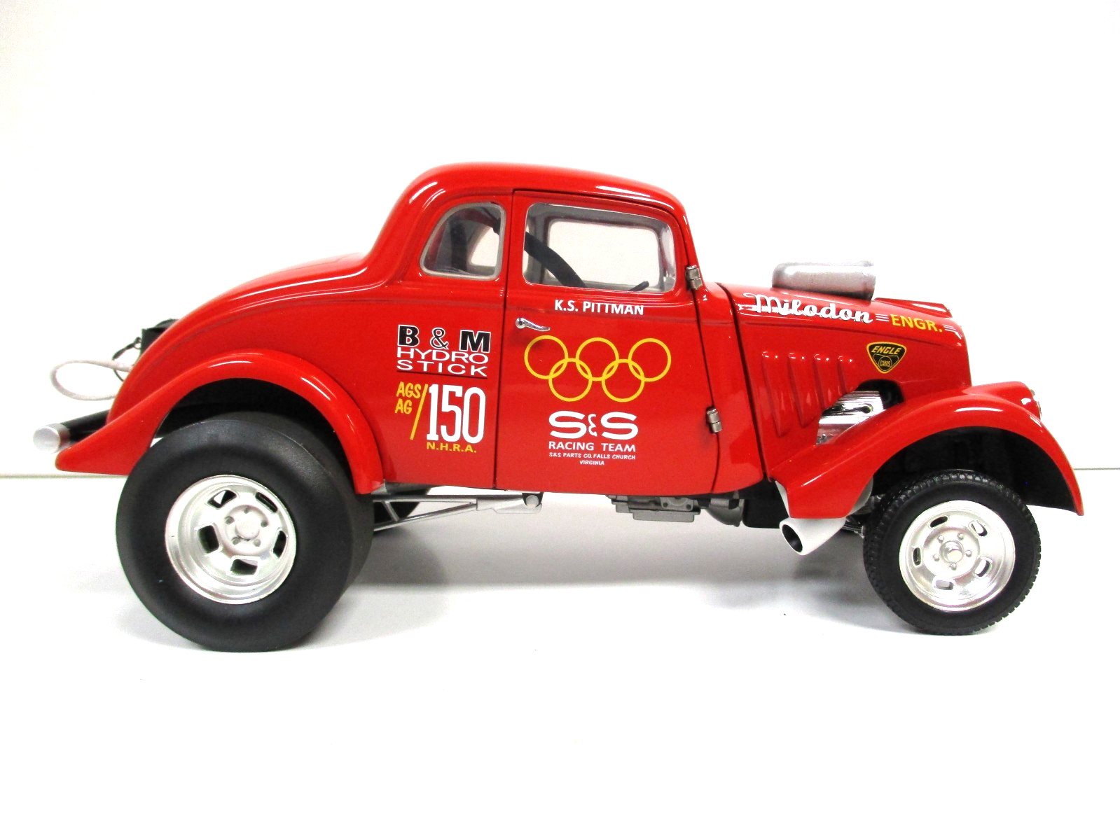 ACME – K.S. PITTMAN S&S RACING TEAM – 1933 WILLYS GASSER DRAG CAR – 1/18 DIECAST