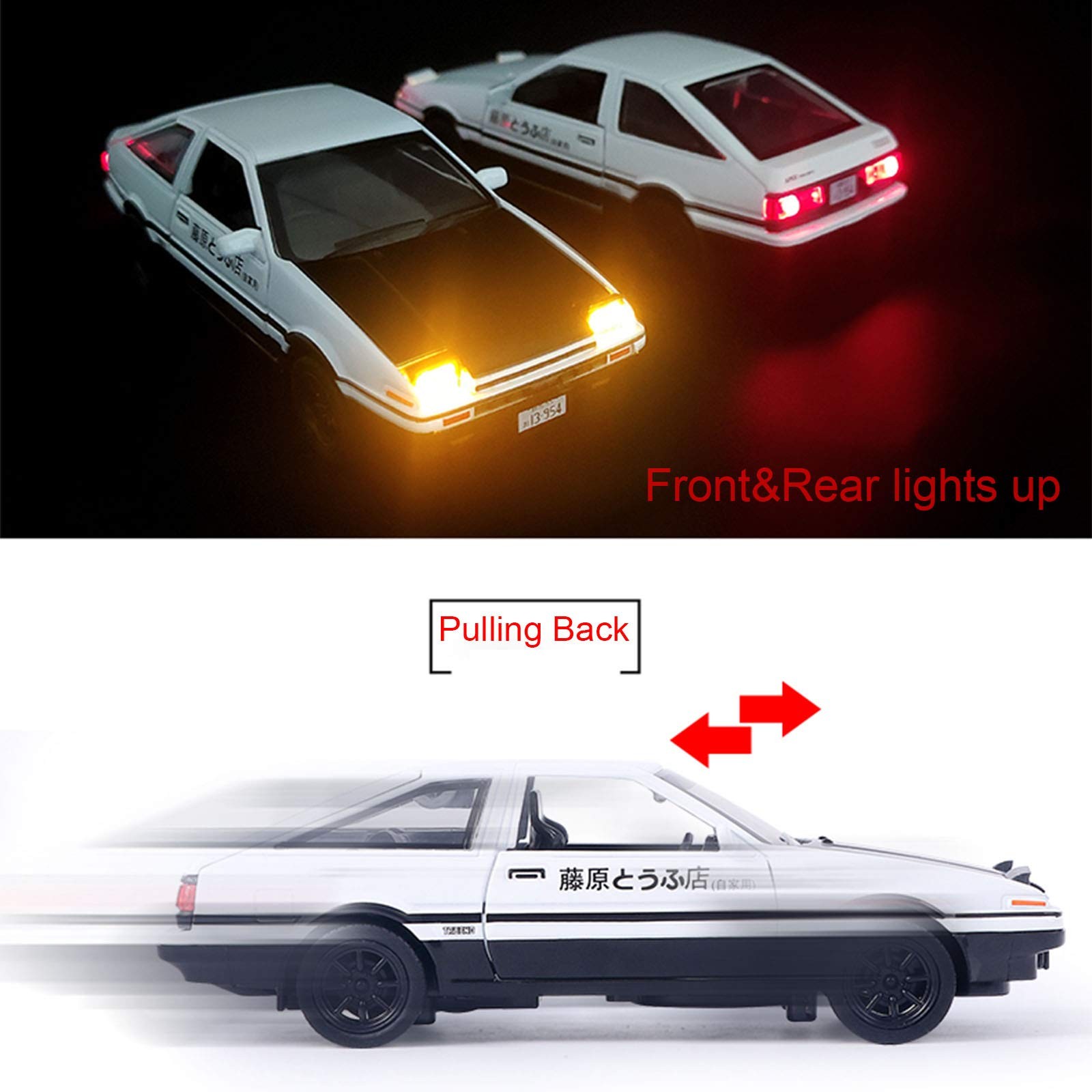 Initial D Trueno AE86 Alloy Diecast Car Model, Sports Car Toys for and Adults…