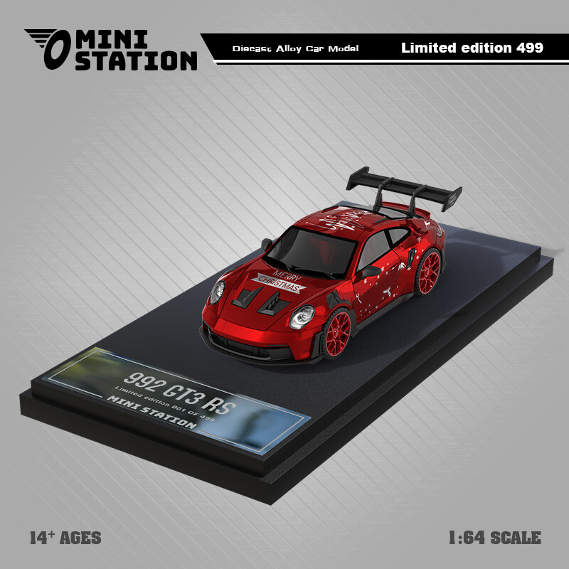 Mini Station 1:64 T1/RWB 964/992 GT3 SUP 2024 Christmas Model Car