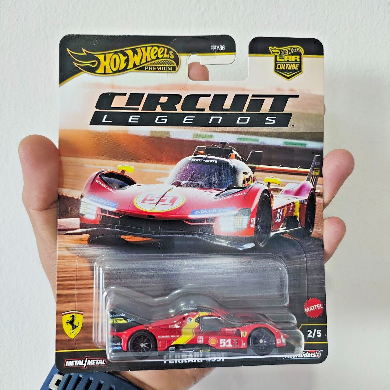 [ReadyStock] Hot Wheels Premium Ferrari 499P Circuit Legends 2/5 with Protector