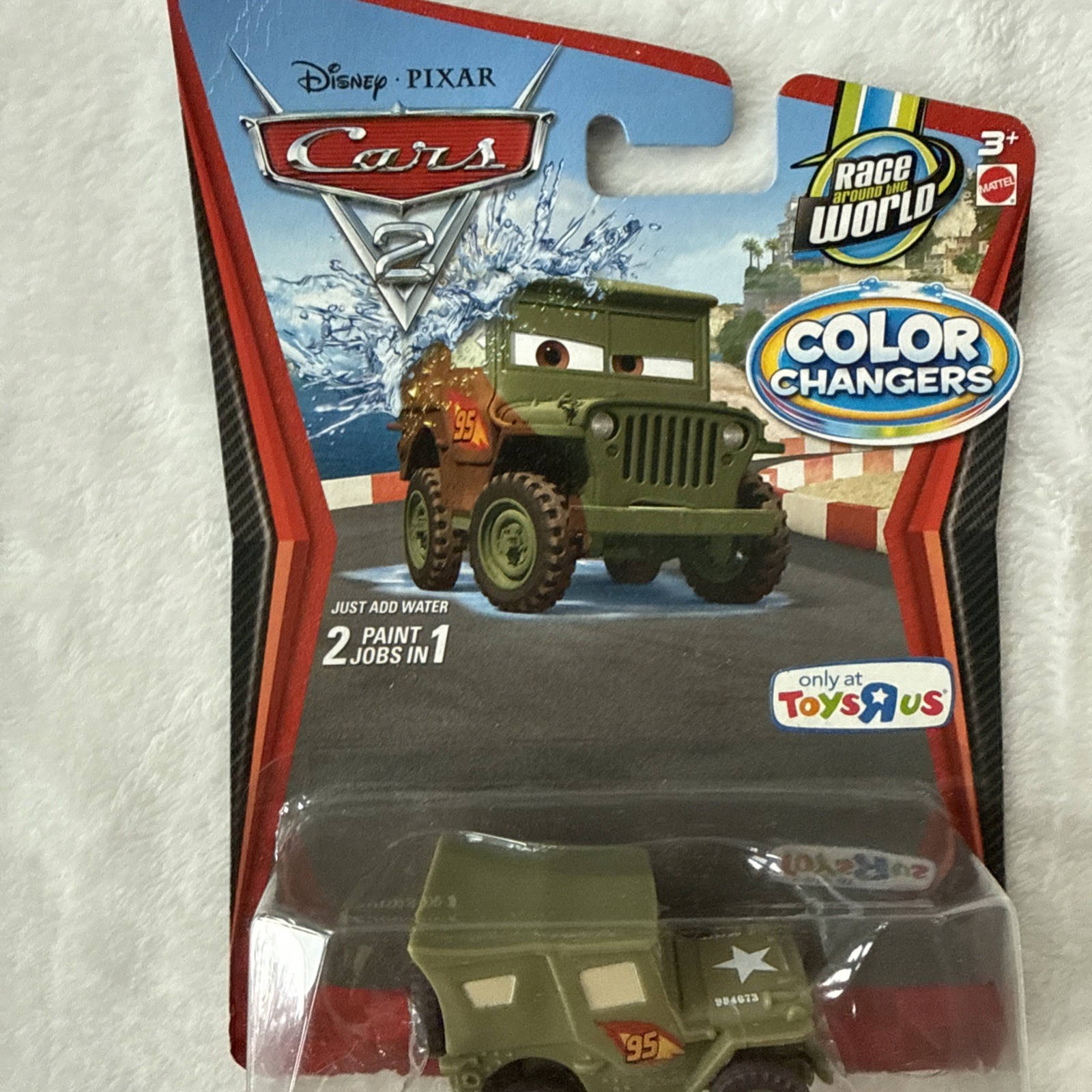 Disney Pixar Cars 2-n-1 Color Changers Sarge Toys R Us 2010 Mattel Rare NIB