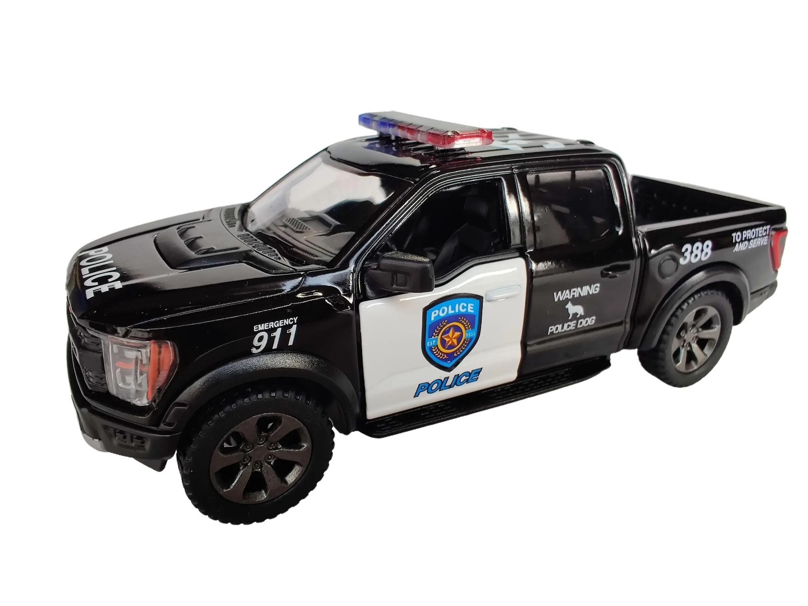 KINSMART 1:46 scale 2022 Ford F-150 Raptor Police diecast metal model toy car