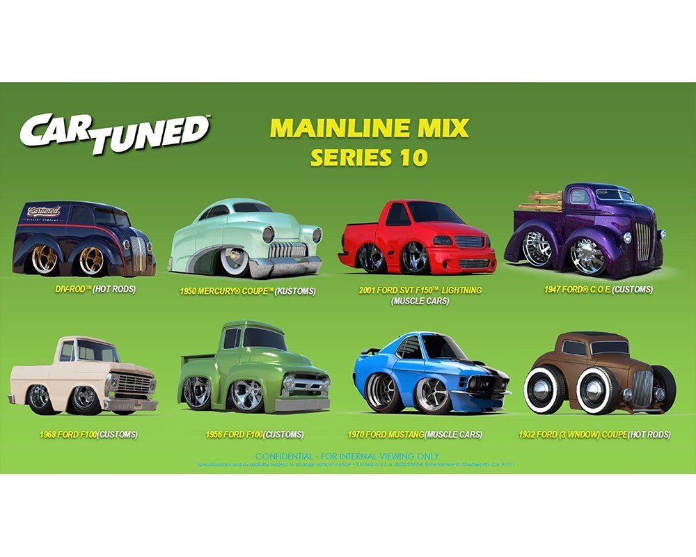 CarTuned 1:64 Series 10 Mainline Assortment of 8 Cars Set 2026, Factory Seal Box