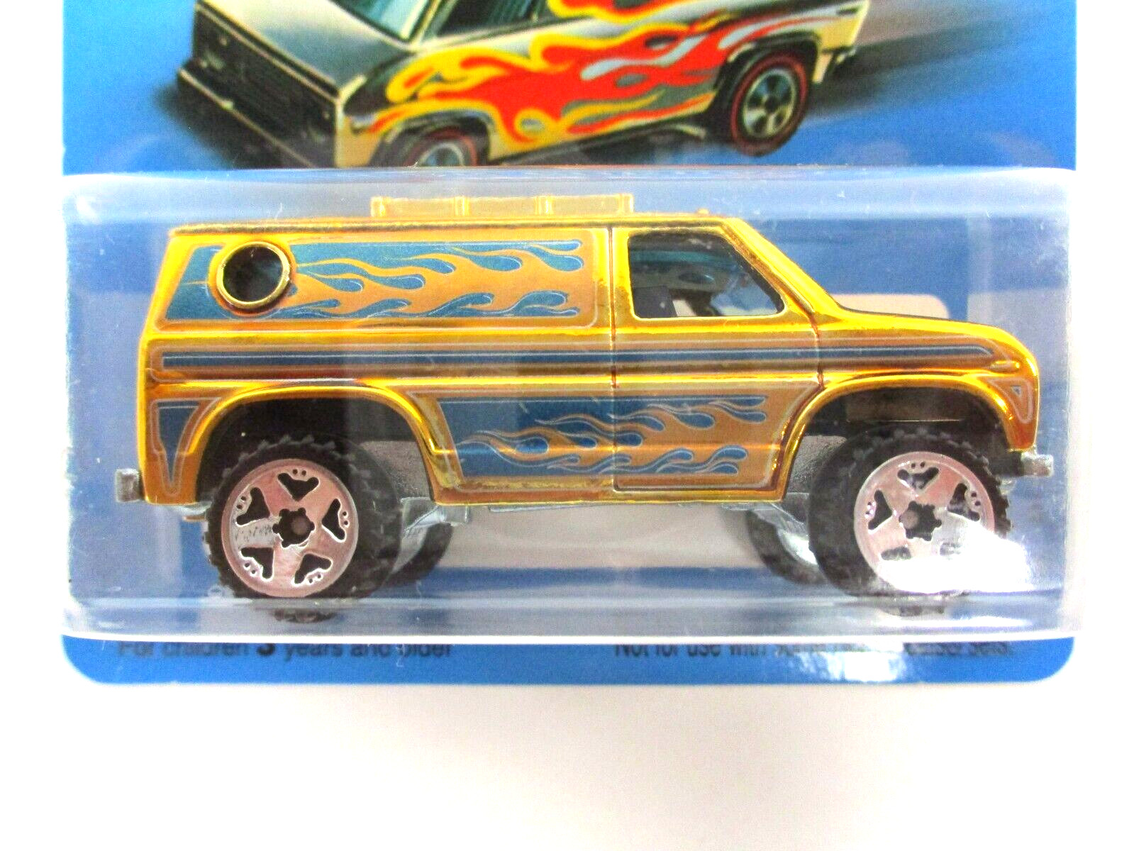 HOT WHEELS – SUPER CHROMES – BAJA BREAKER LIFTED 4X4 FORD VAN (GOLD) – 1/64